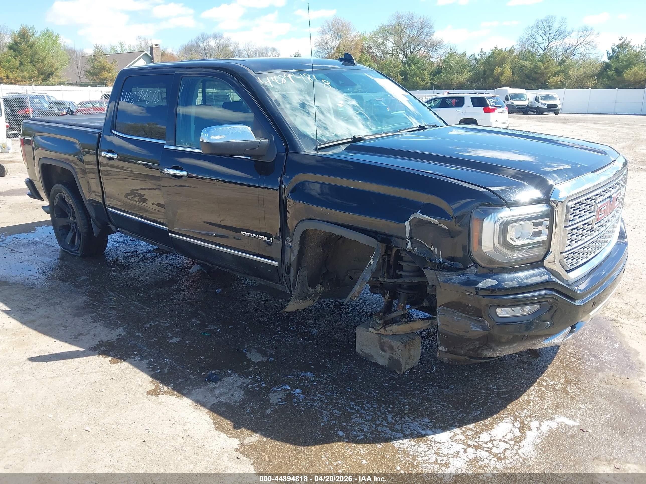 2018 Gmc Sierra 1500 Denali Black vin: 3GTU2PEC8JG524615