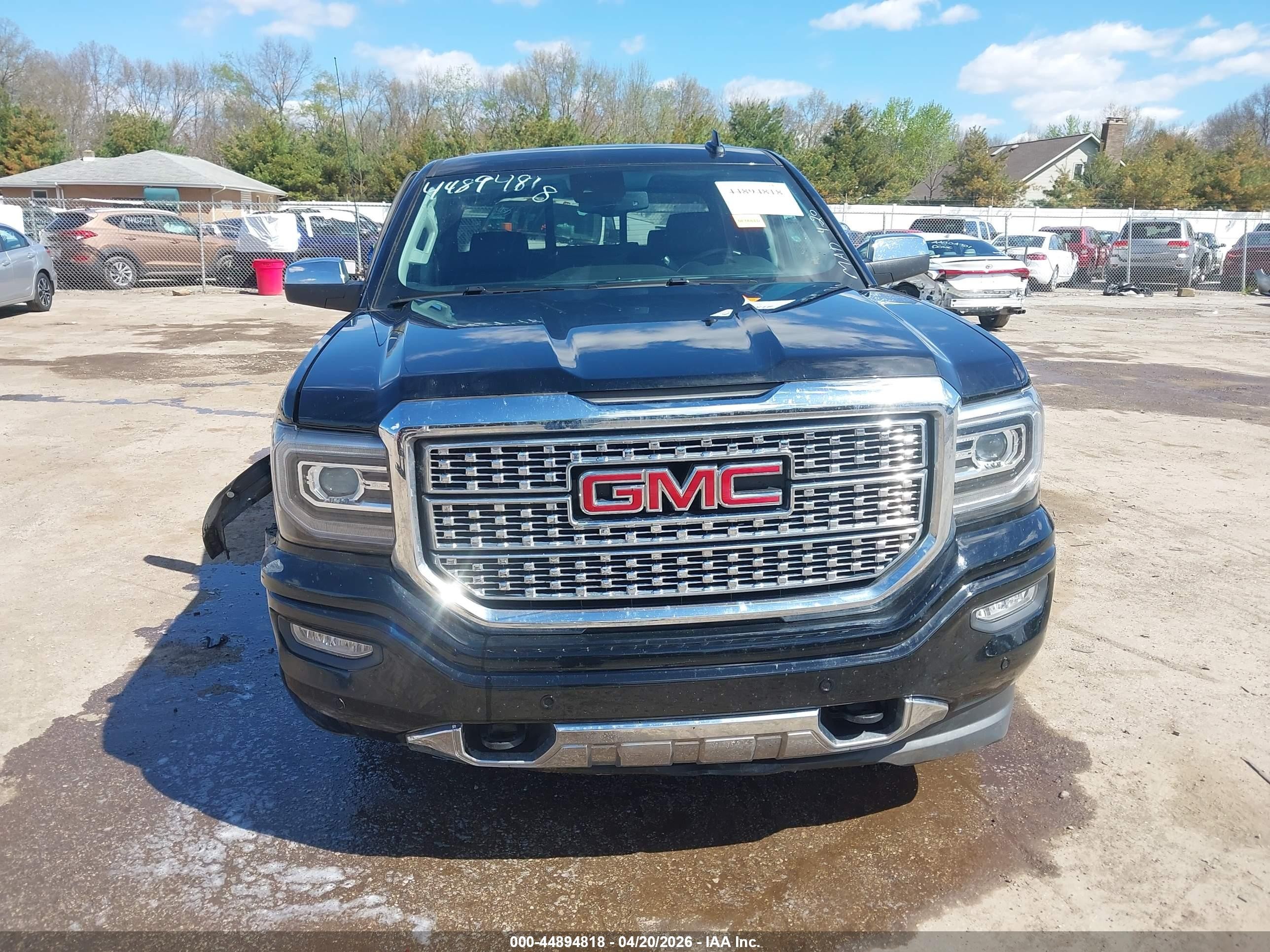 2018 Gmc Sierra 1500 Denali Black vin: 3GTU2PEC8JG524615