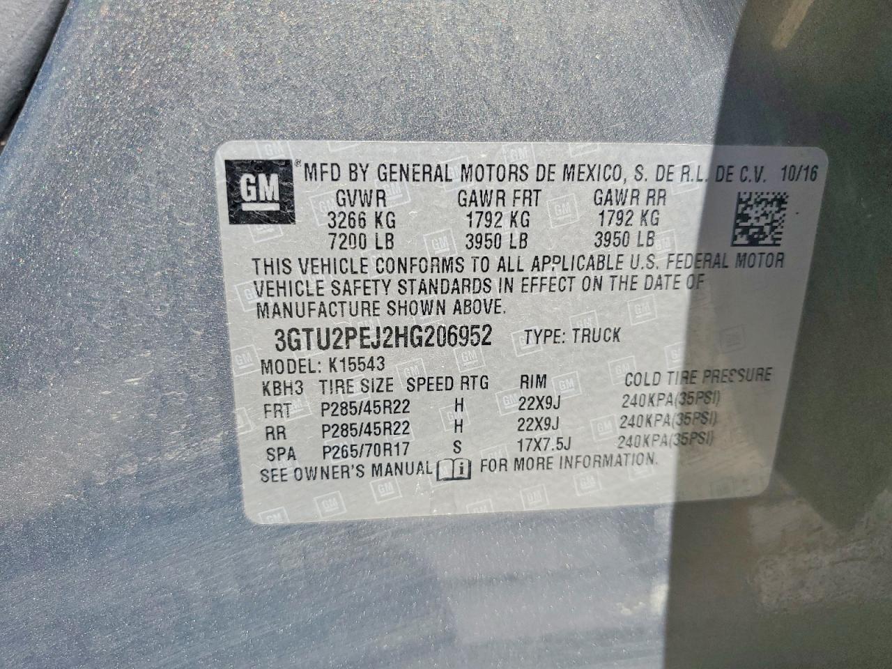 2017 Gmc Sierra K1500 Denali Gray vin: 3GTU2PEJ2HG206952