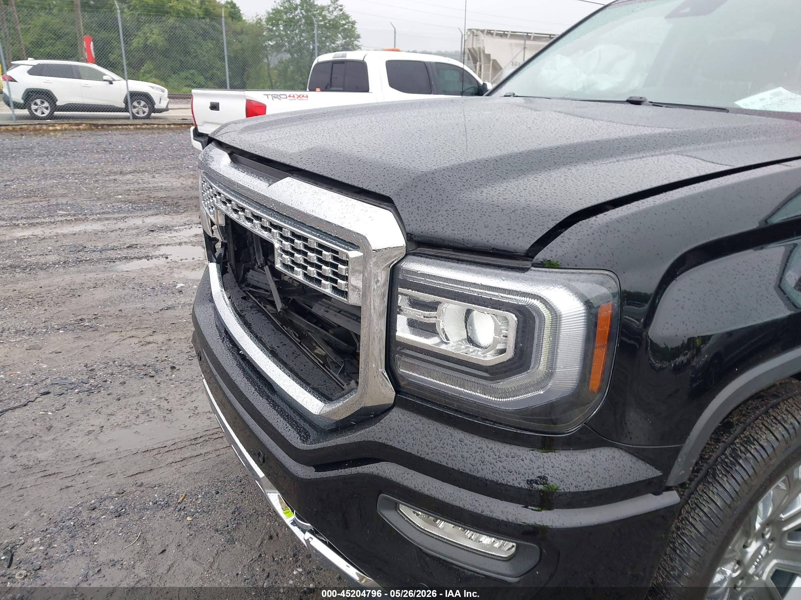 2018 Gmc Sierra 1500 Denali Black vin: 3GTU2PEJ6JG587758
