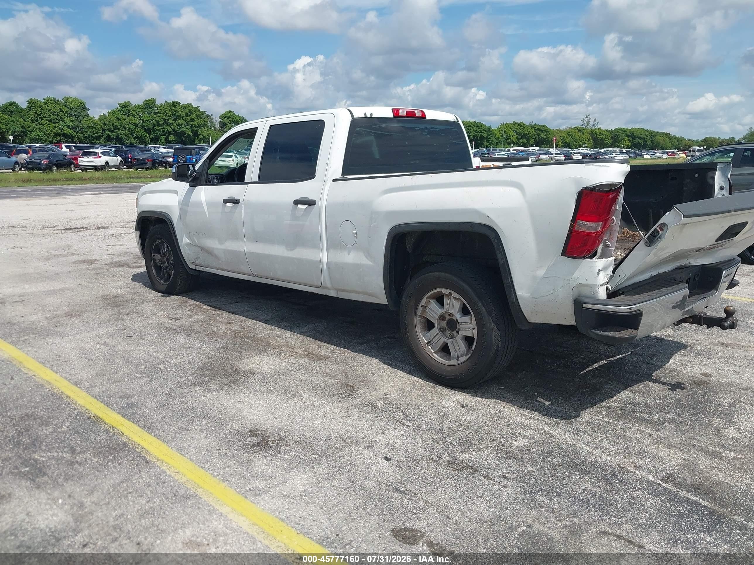 2015 Gmc Sierra 1500   White vin: 3GTU2TEC3FG317811