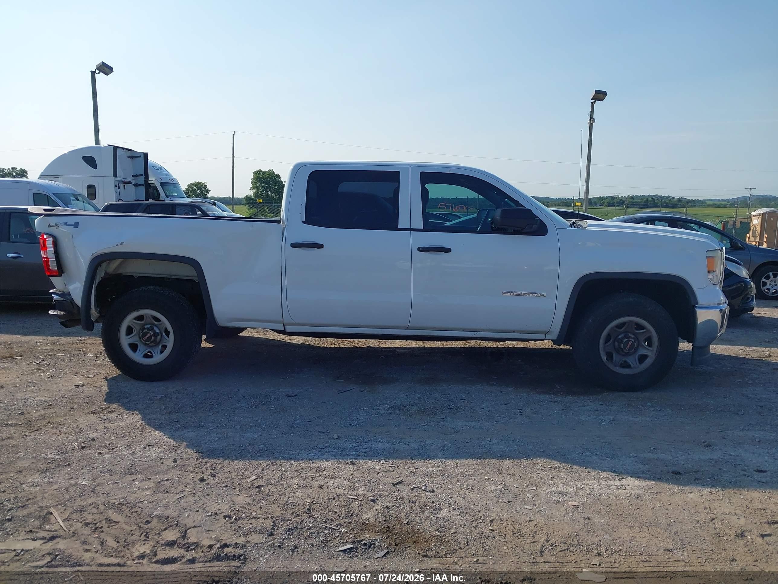 2014 Gmc Sierra 1500   White vin: 3GTU2TECXEG451455