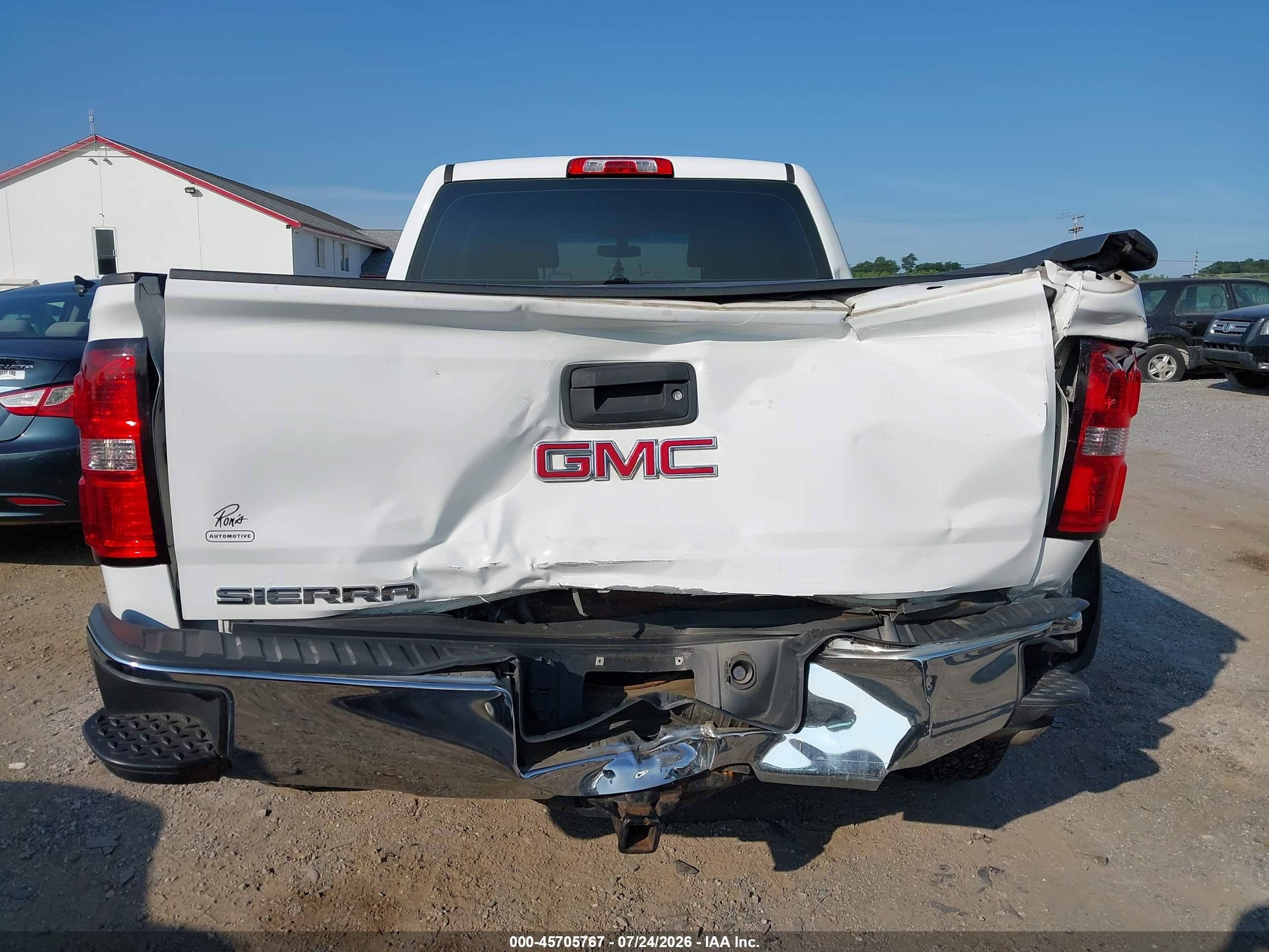 2014 Gmc Sierra 1500   White vin: 3GTU2TECXEG451455