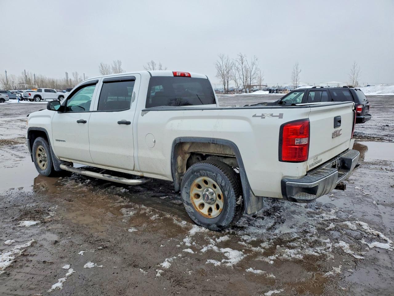 2015 Gmc Sierra K1500 White vin: 3GTU2TECXFG102278
