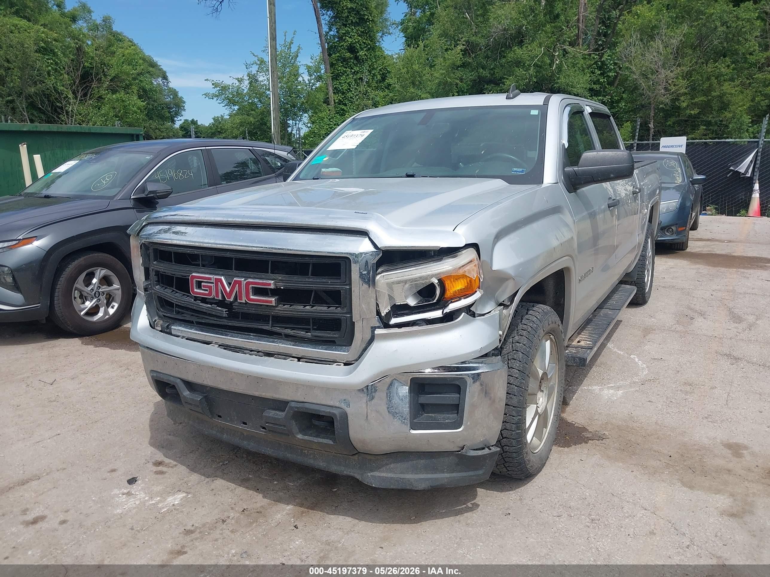 2015 Gmc Sierra 1500   Silver vin: 3GTU2TECXFG412074