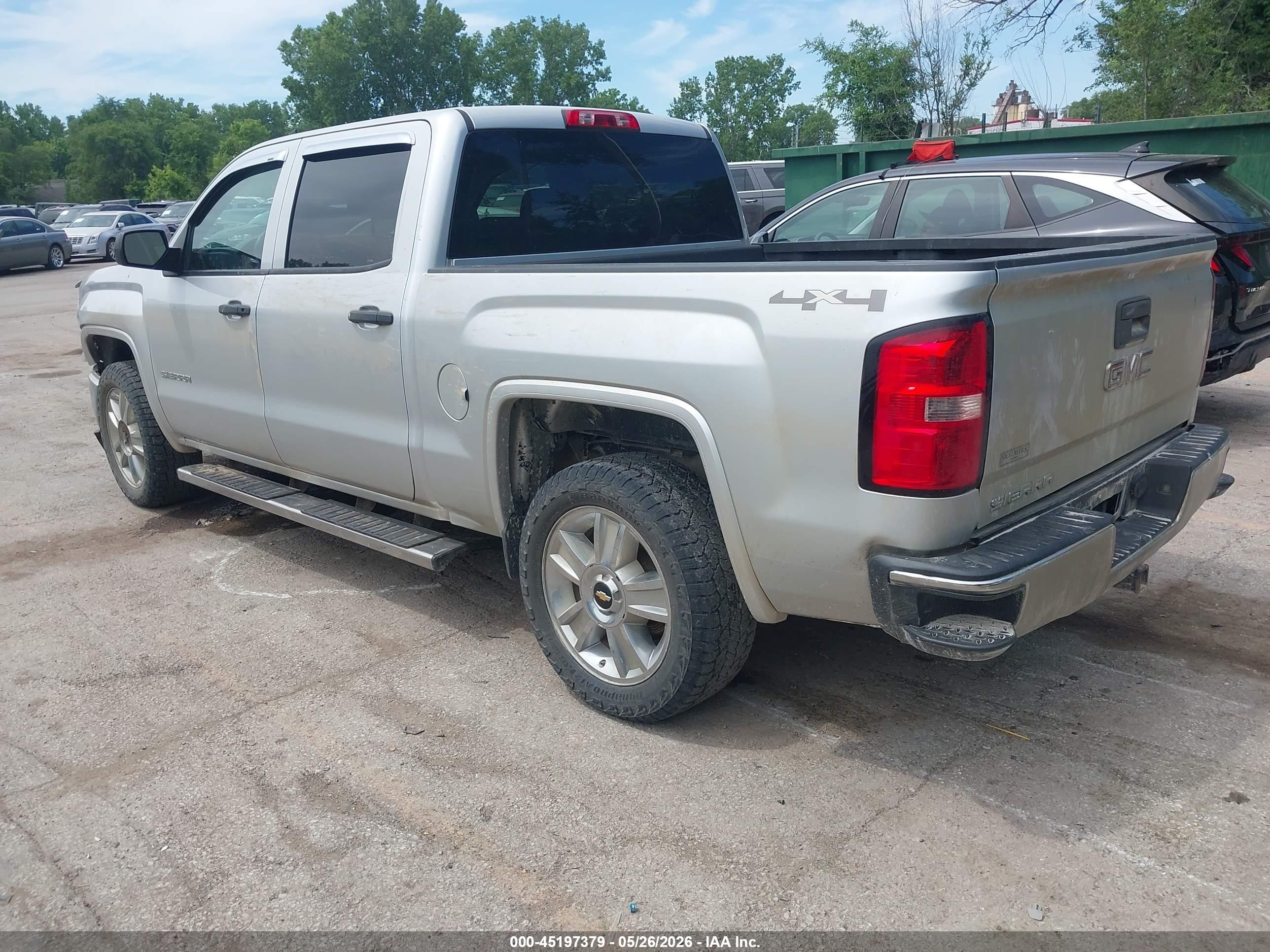 2015 Gmc Sierra 1500   Silver vin: 3GTU2TECXFG412074