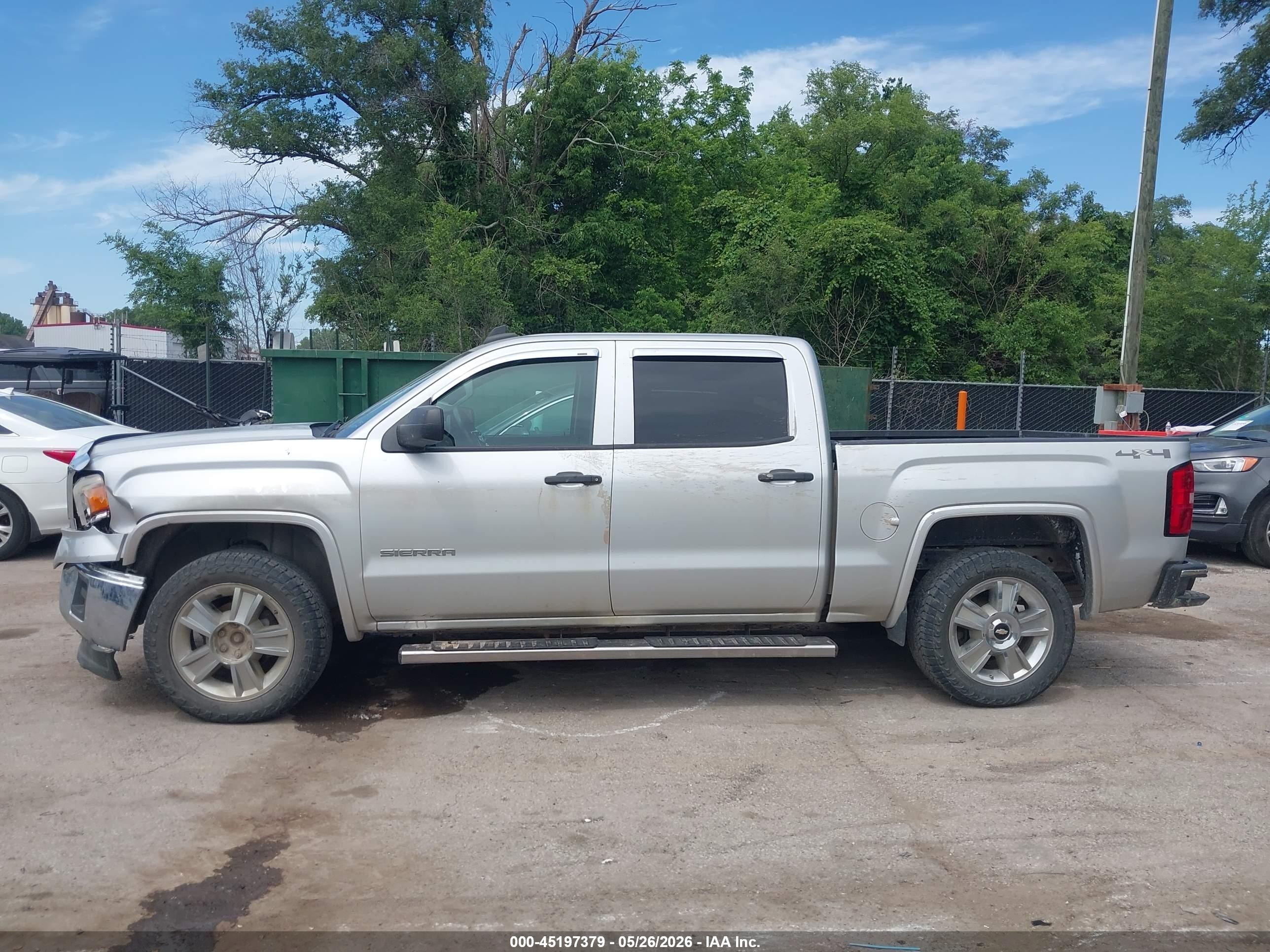 2015 Gmc Sierra 1500   Silver vin: 3GTU2TECXFG412074