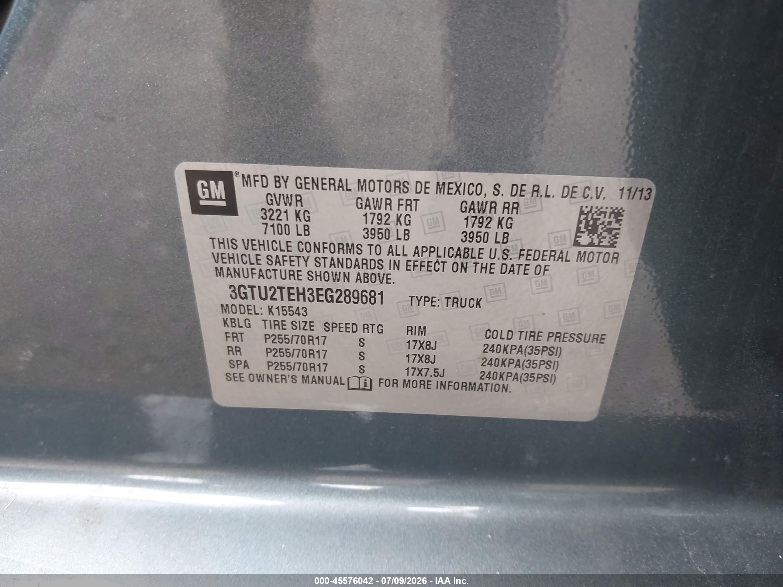 2014 Gmc Sierra 1500   Синий vin: 3GTU2TEH3EG289681