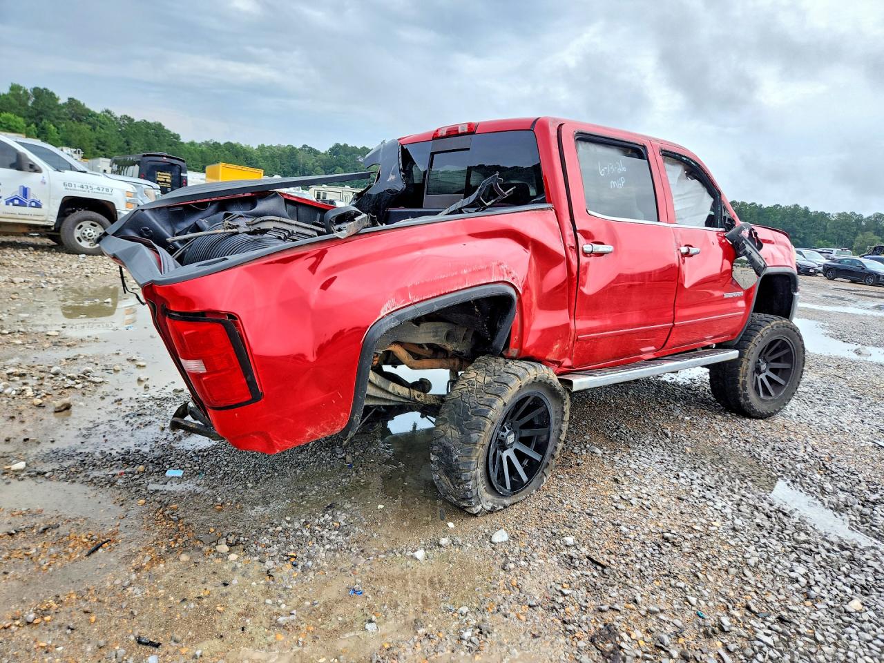 2014 Gmc Sierra K1500 Sle Red vin: 3GTU2UEC0EG104268
