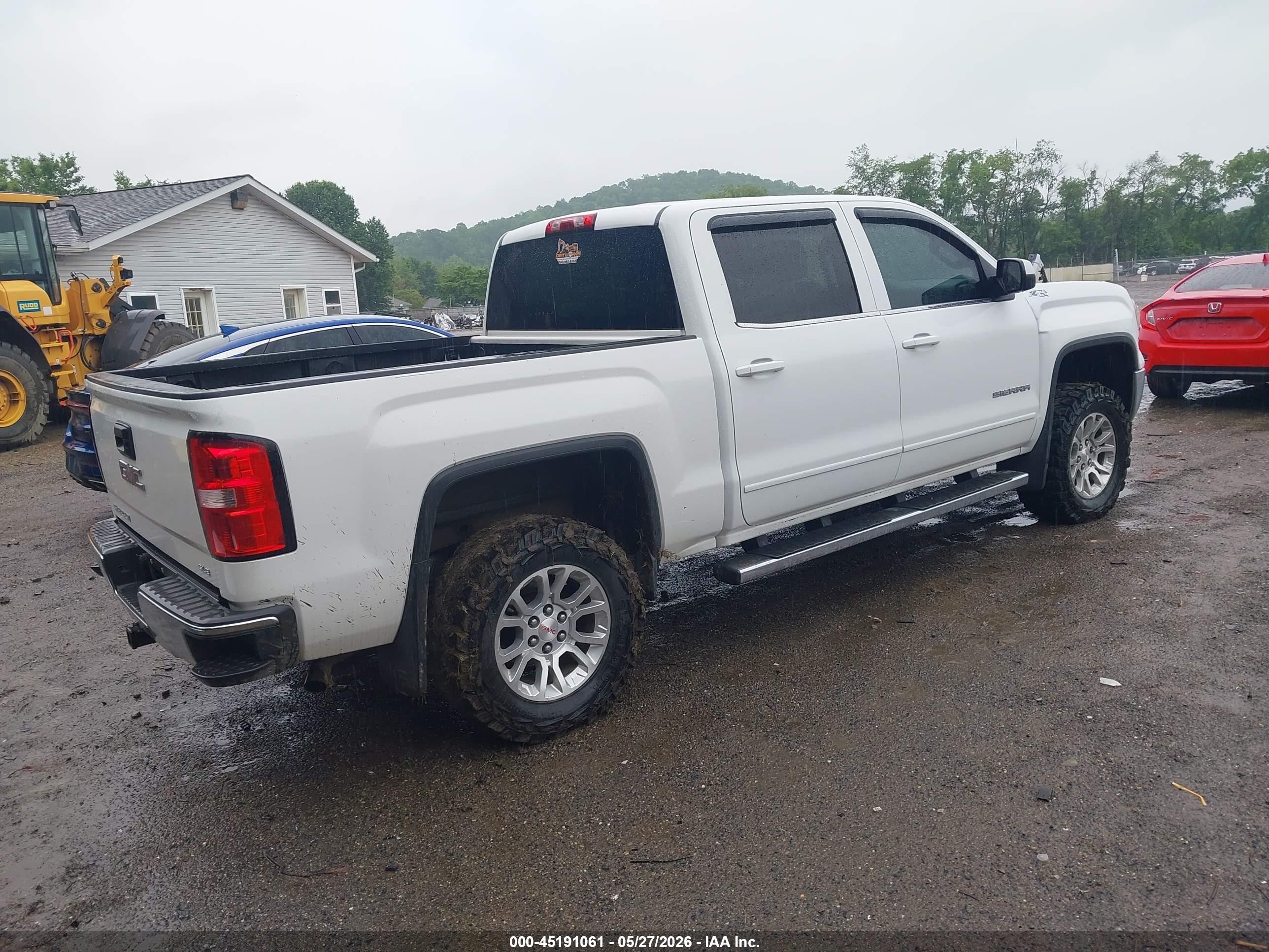 2014 Gmc Sierra 1500 Sle White vin: 3GTU2UEC0EG312117