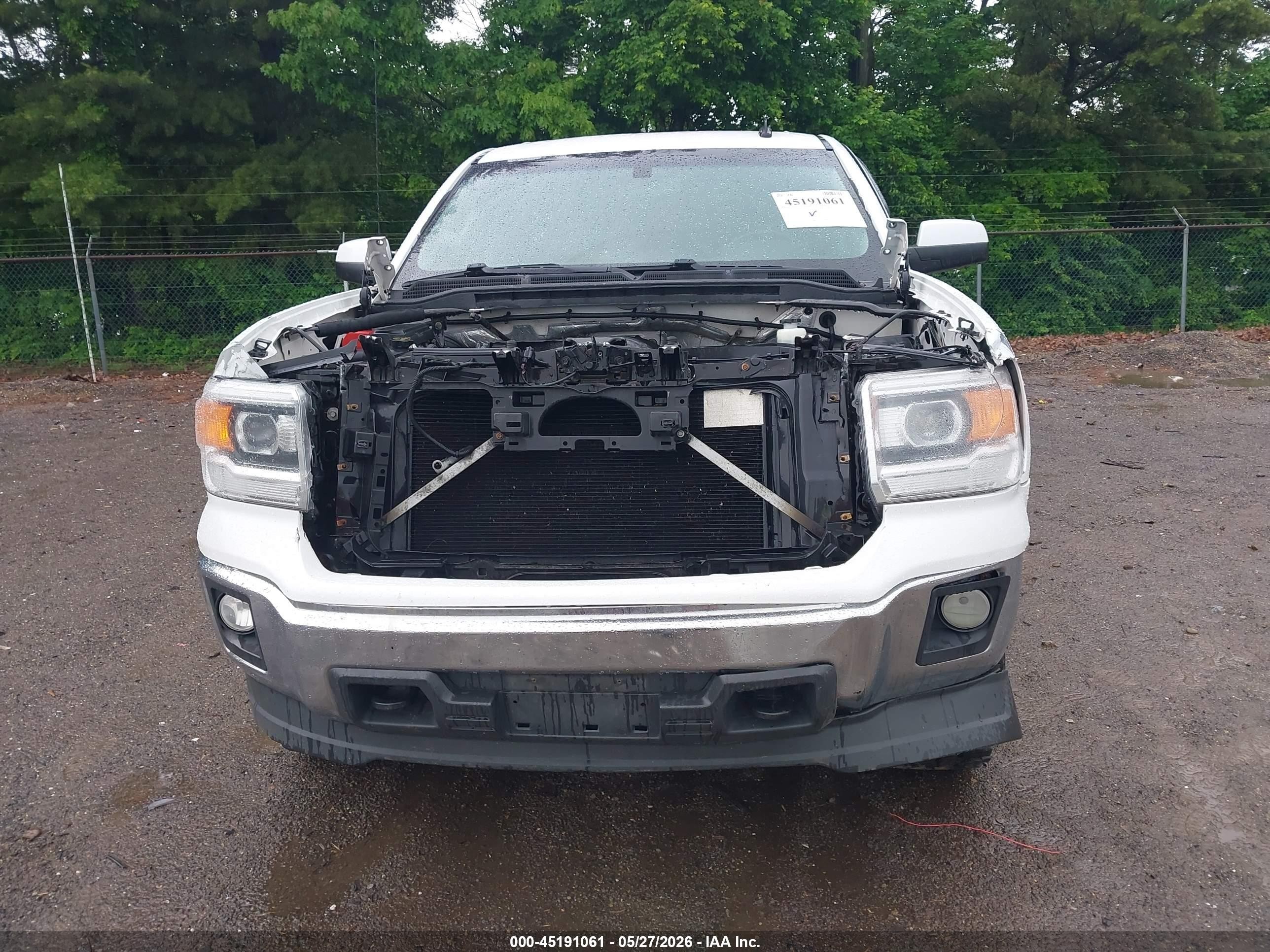 2014 Gmc Sierra 1500 Sle White vin: 3GTU2UEC0EG312117
