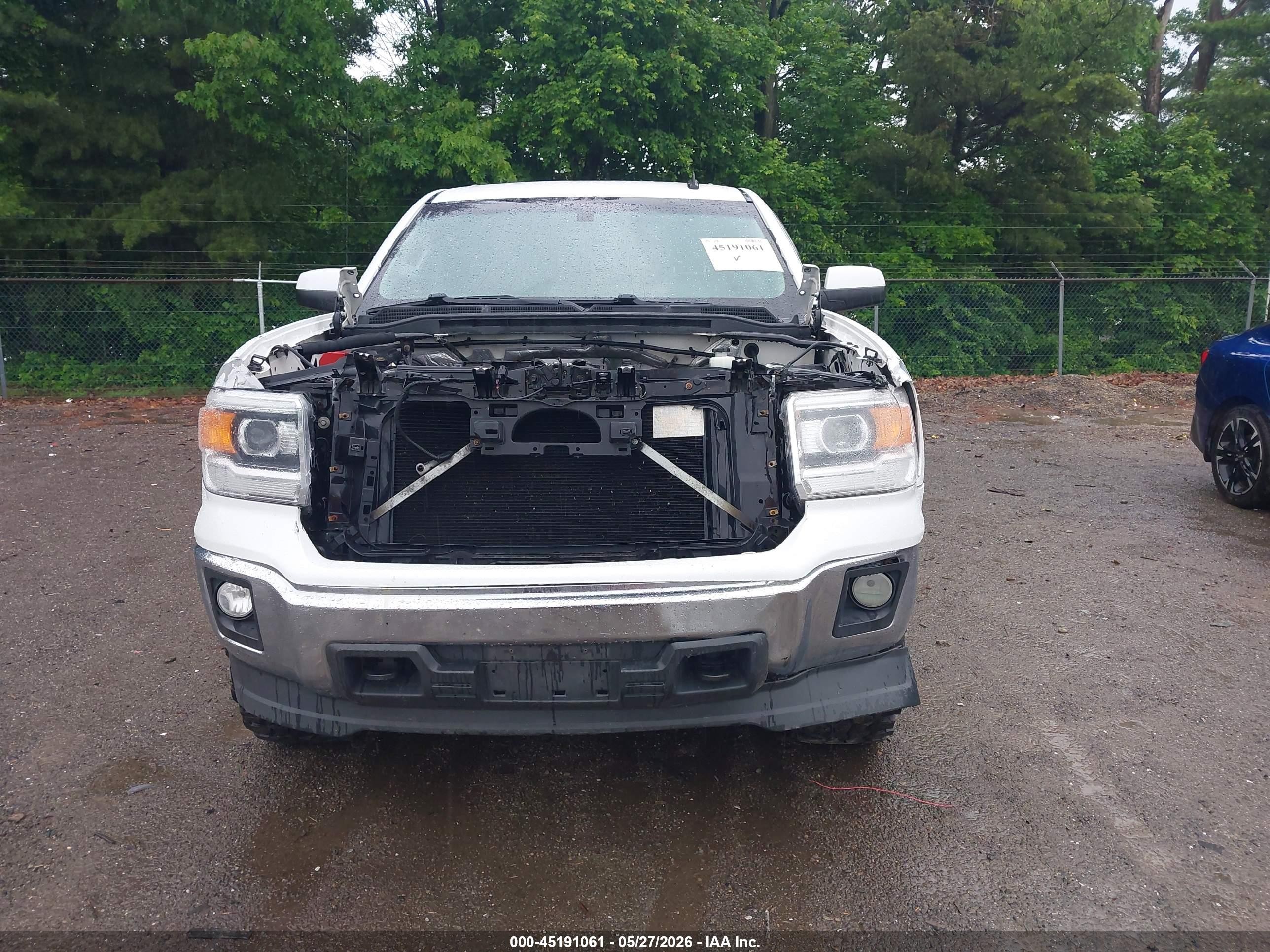 2014 Gmc Sierra 1500 Sle White vin: 3GTU2UEC0EG312117