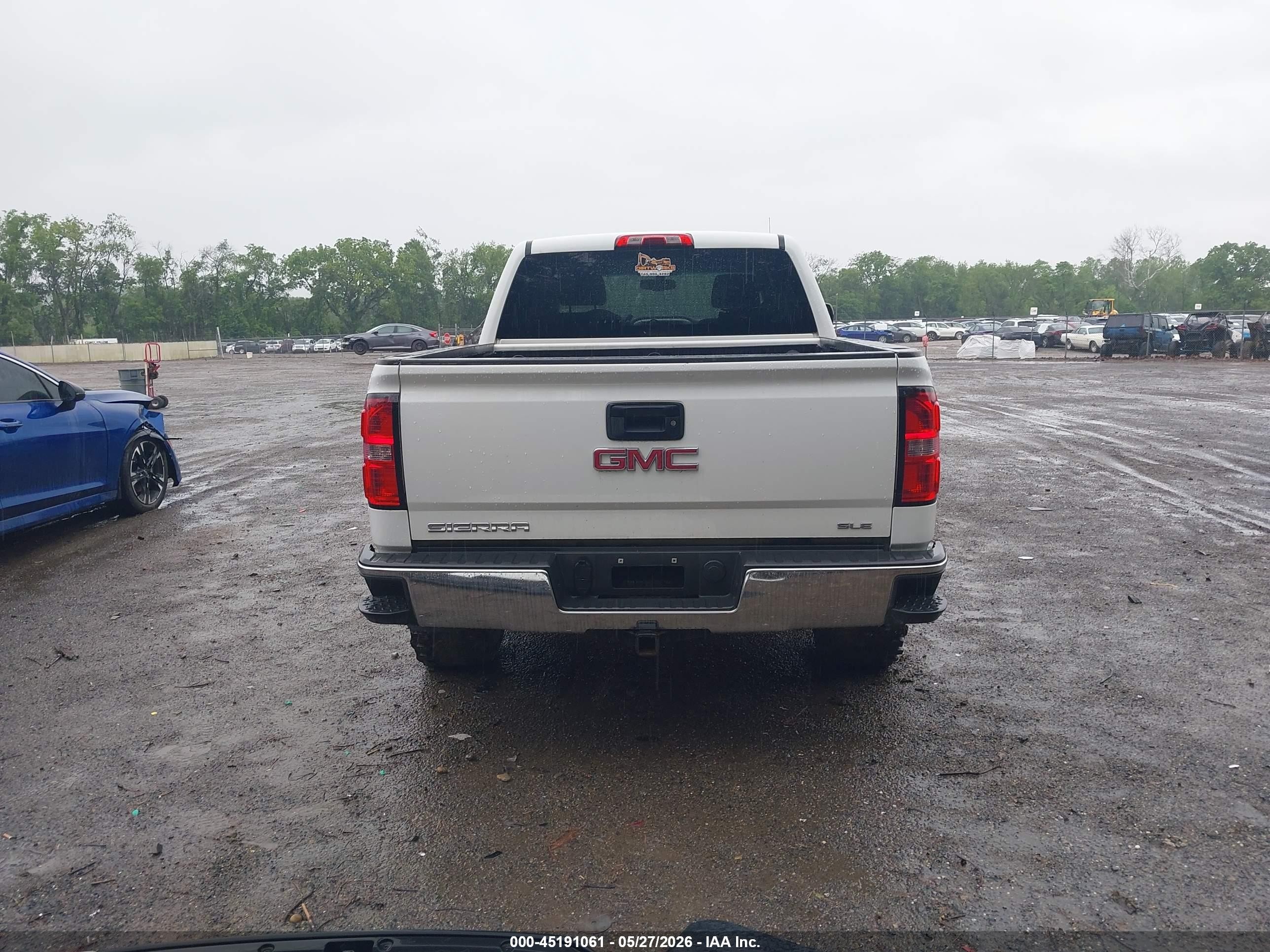 2014 Gmc Sierra 1500 Sle White vin: 3GTU2UEC0EG312117