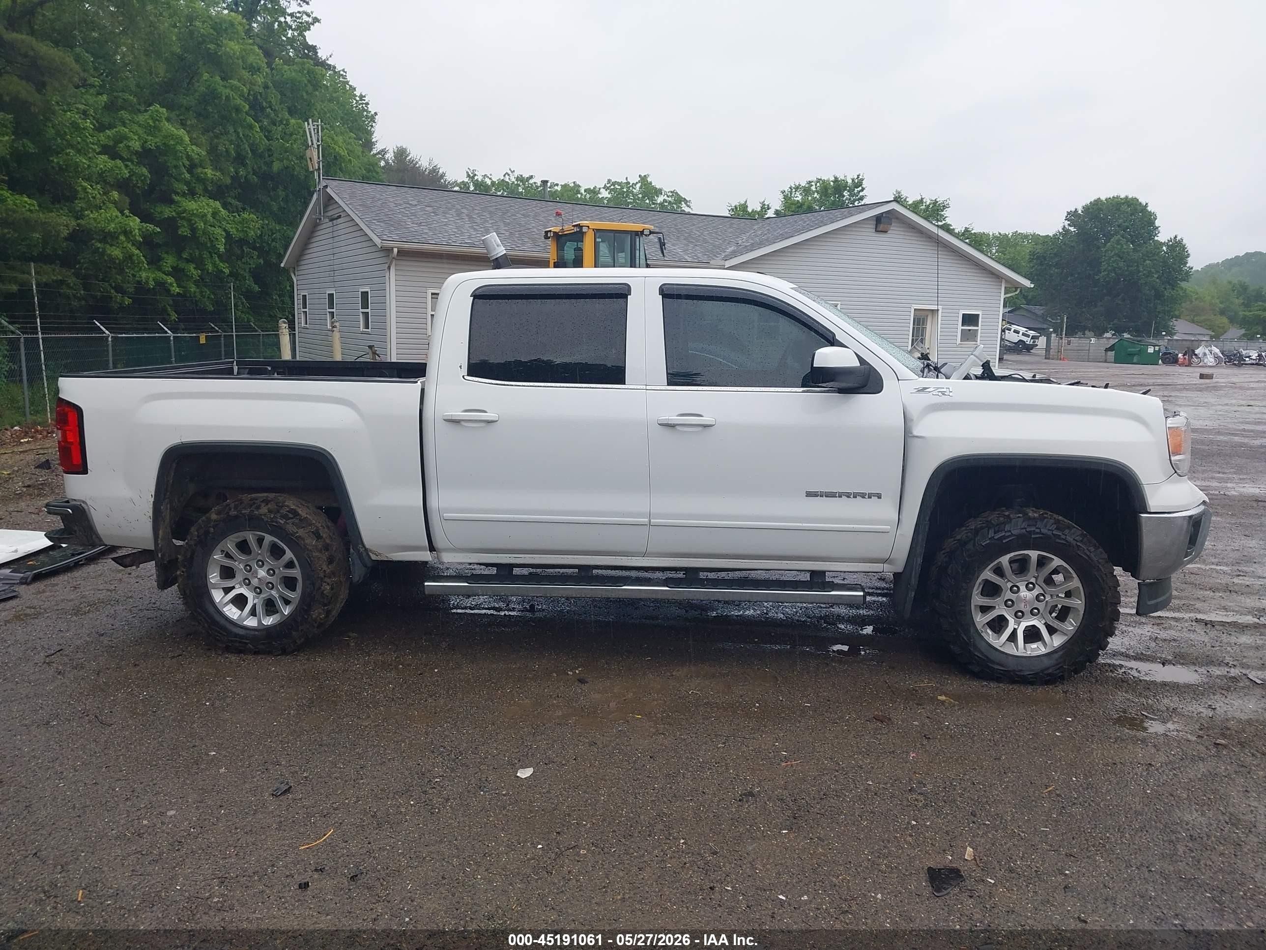 2014 Gmc Sierra 1500 Sle White vin: 3GTU2UEC0EG312117