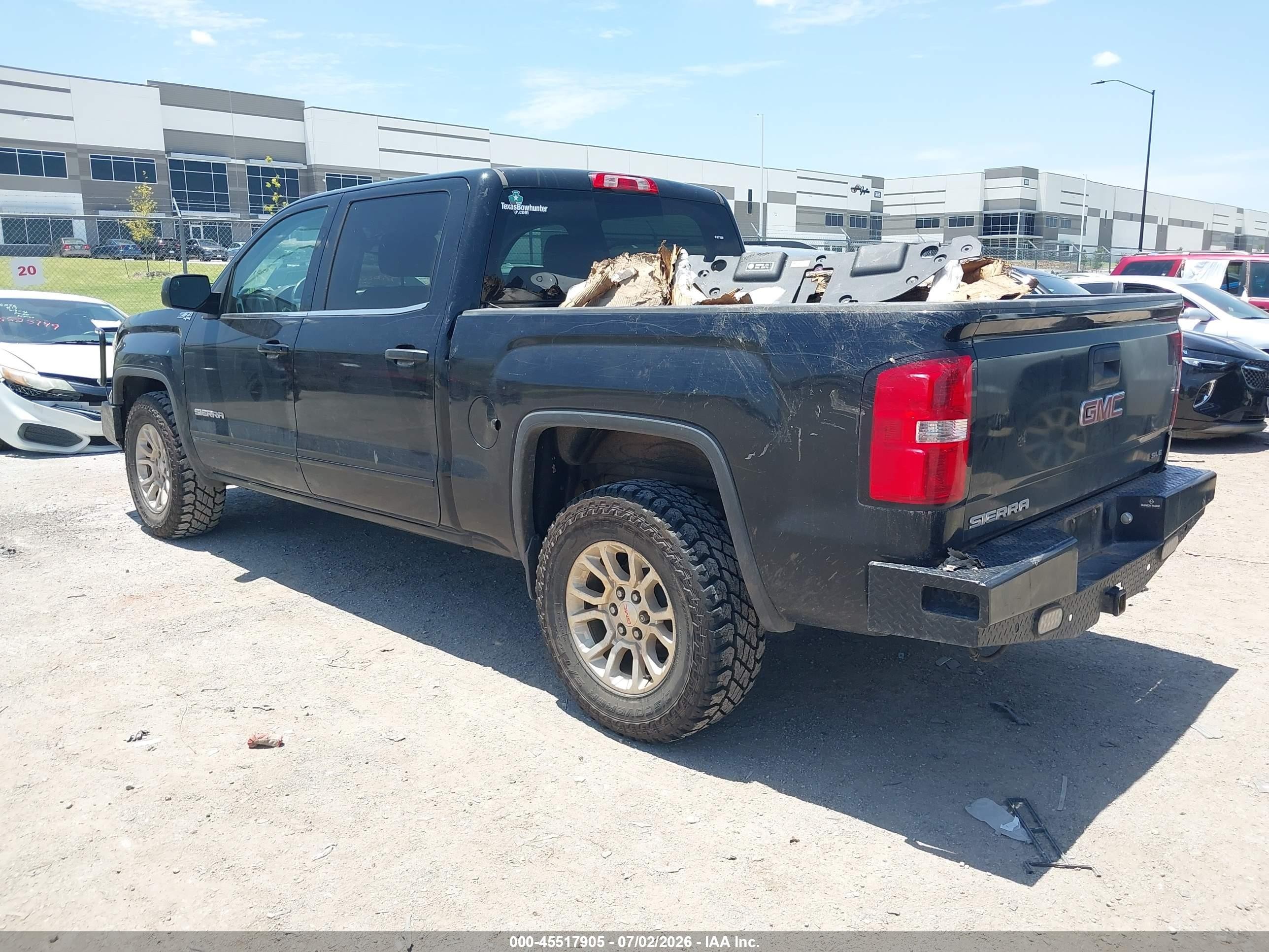 2014 Gmc Sierra 1500 Sle Black vin: 3GTU2UEC0EG317477