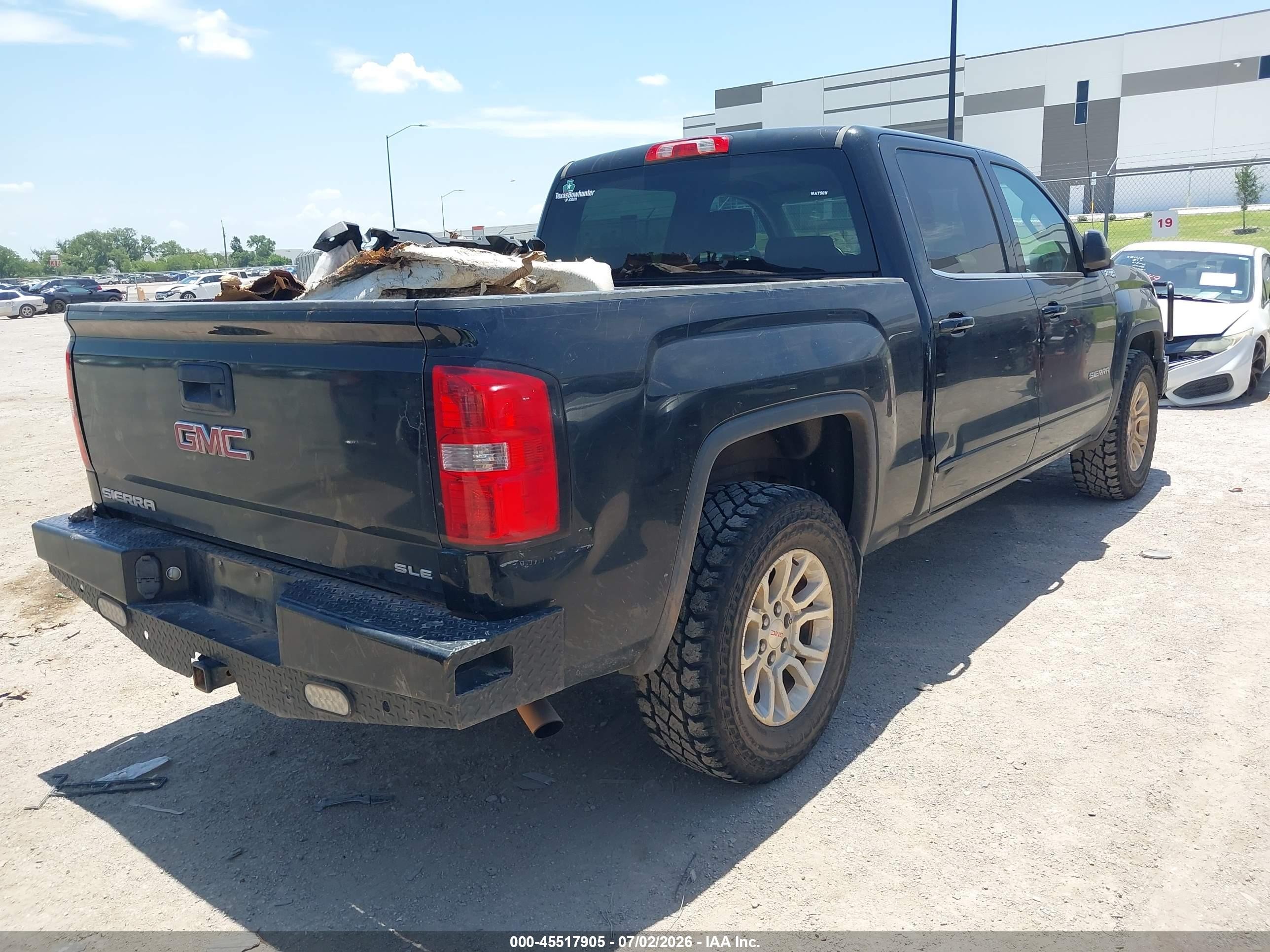 2014 Gmc Sierra 1500 Sle Black vin: 3GTU2UEC0EG317477