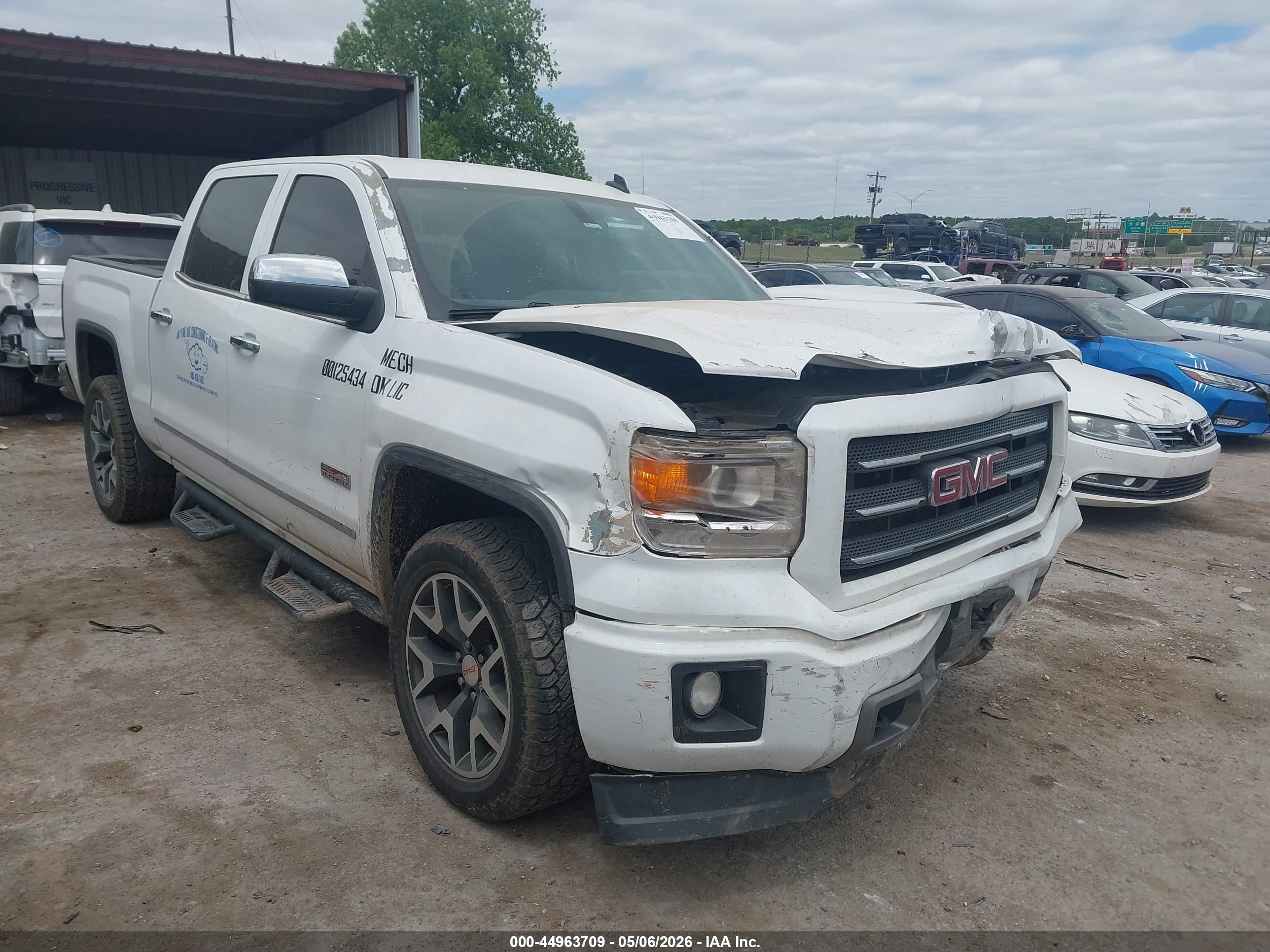 2014 Gmc Sierra 1500 Sle White vin: 3GTU2UEC0EG453303
