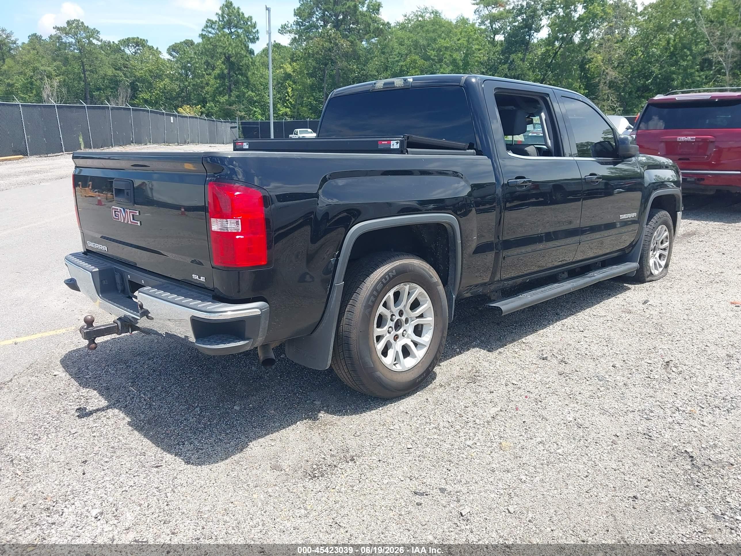 2015 Gmc Sierra 1500 Sle Black vin: 3GTU2UEC0FG281887