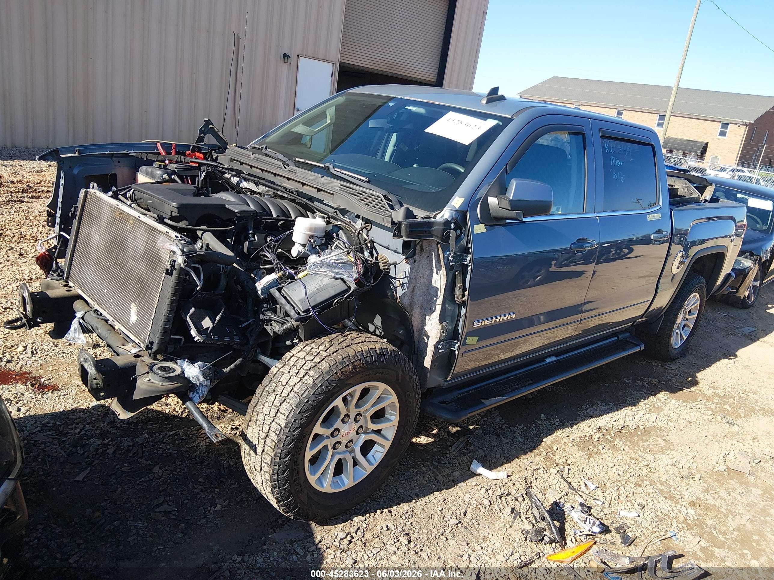 2015 Gmc Sierra 1500 Sle Gray vin: 3GTU2UEC0FG523335