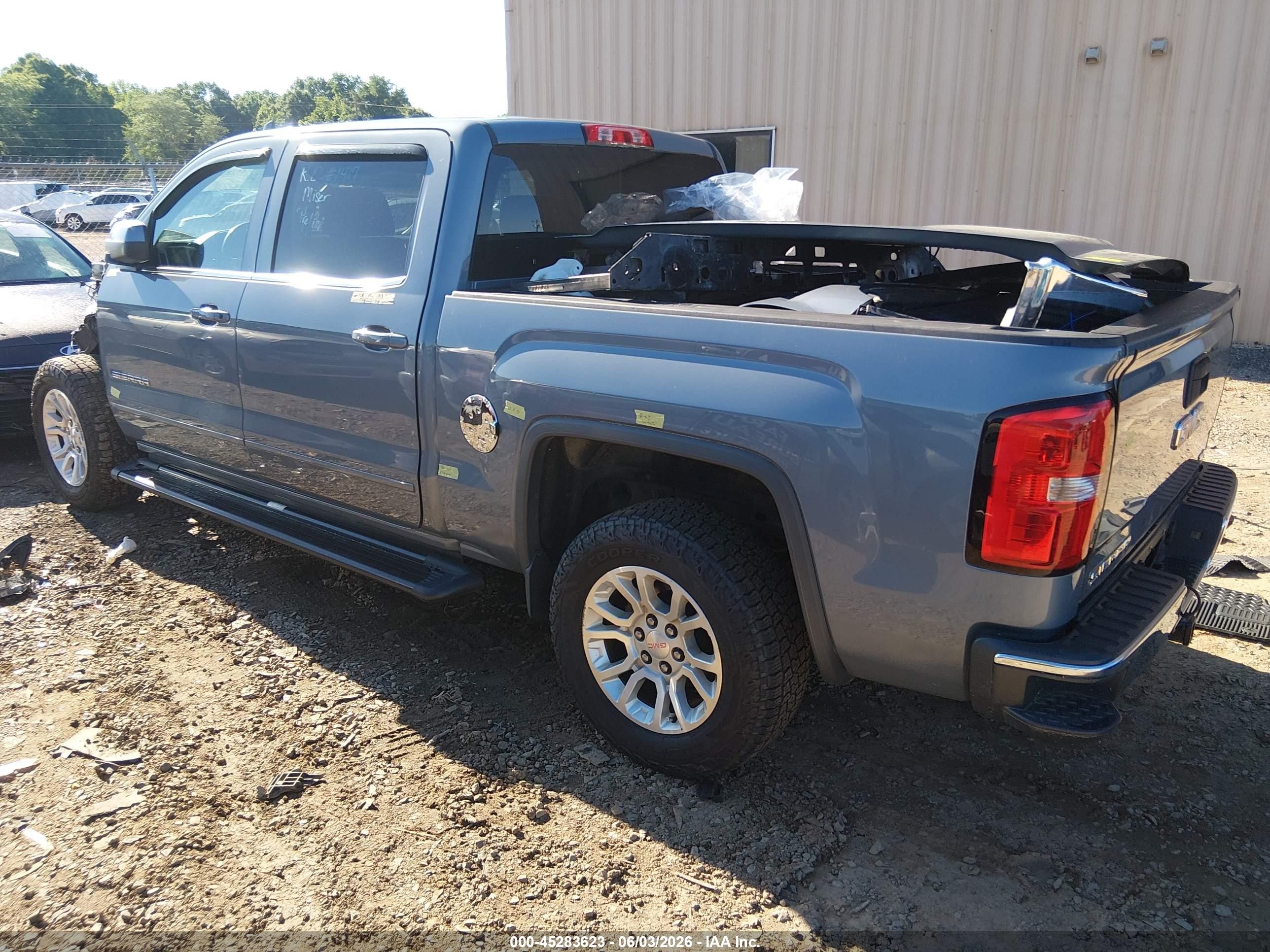 2015 Gmc Sierra 1500 Sle Gray vin: 3GTU2UEC0FG523335