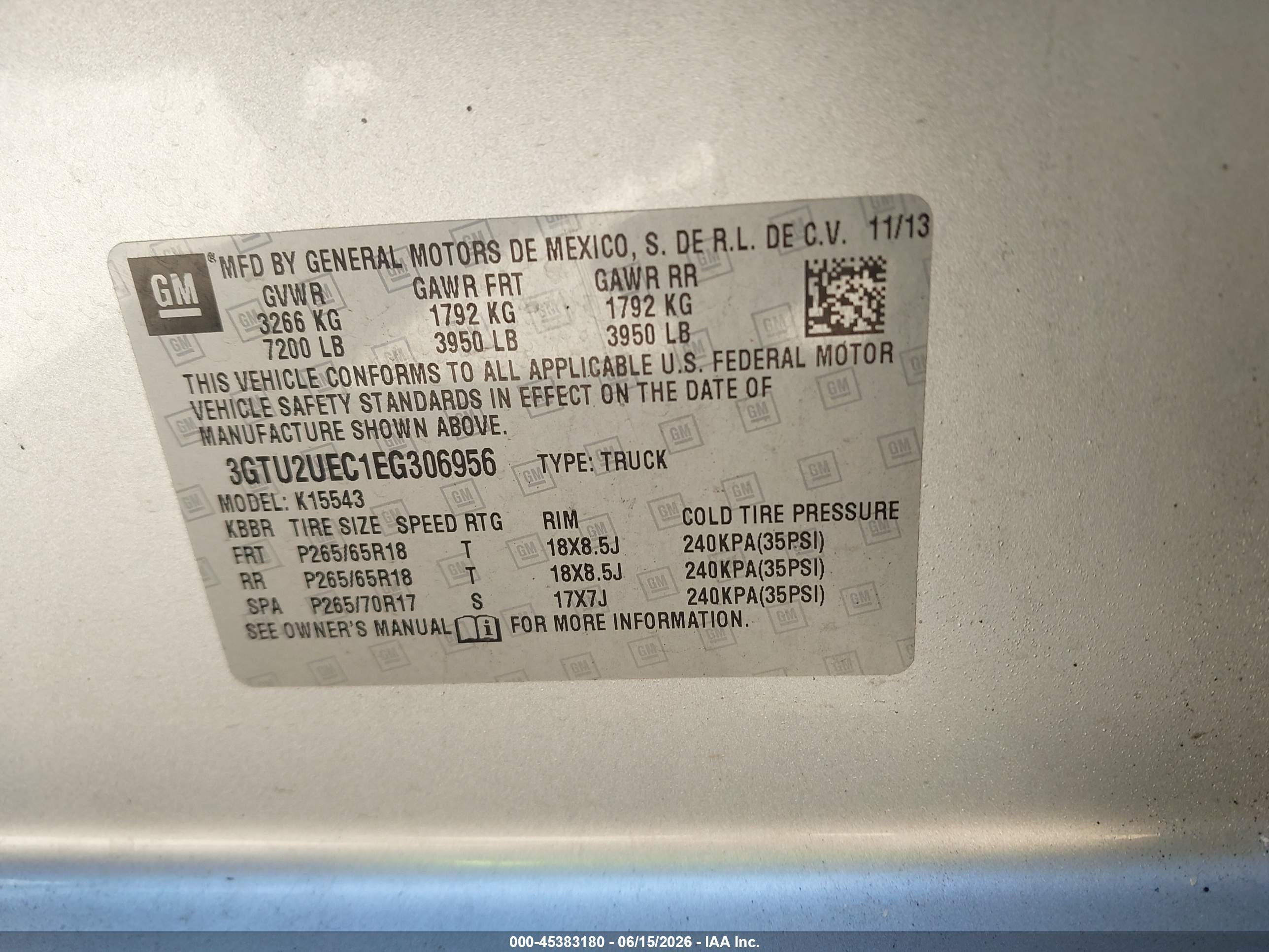 2014 Gmc Sierra 1500 Sle Silver vin: 3GTU2UEC1EG306956