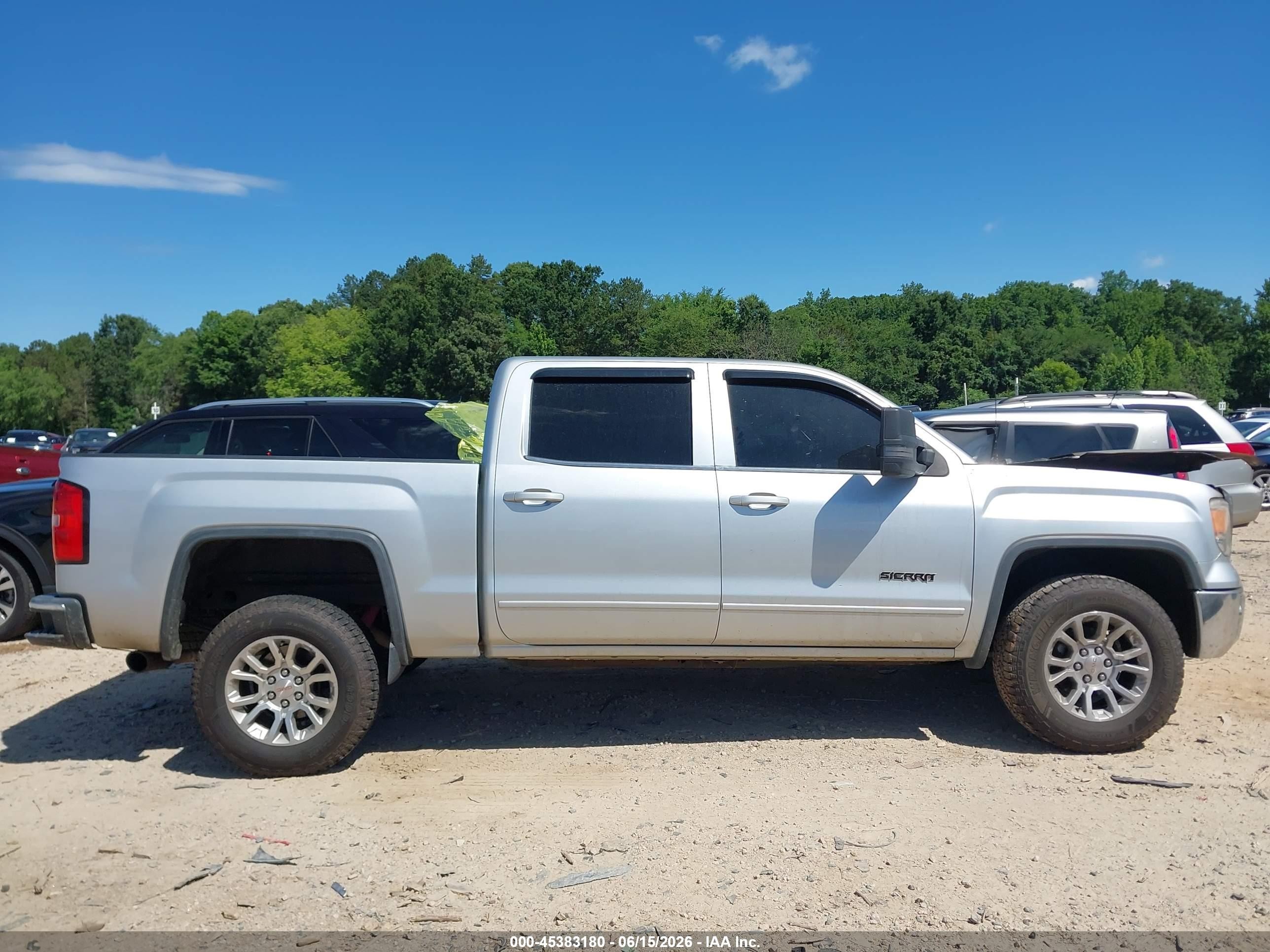 2014 Gmc Sierra 1500 Sle Silver vin: 3GTU2UEC1EG306956