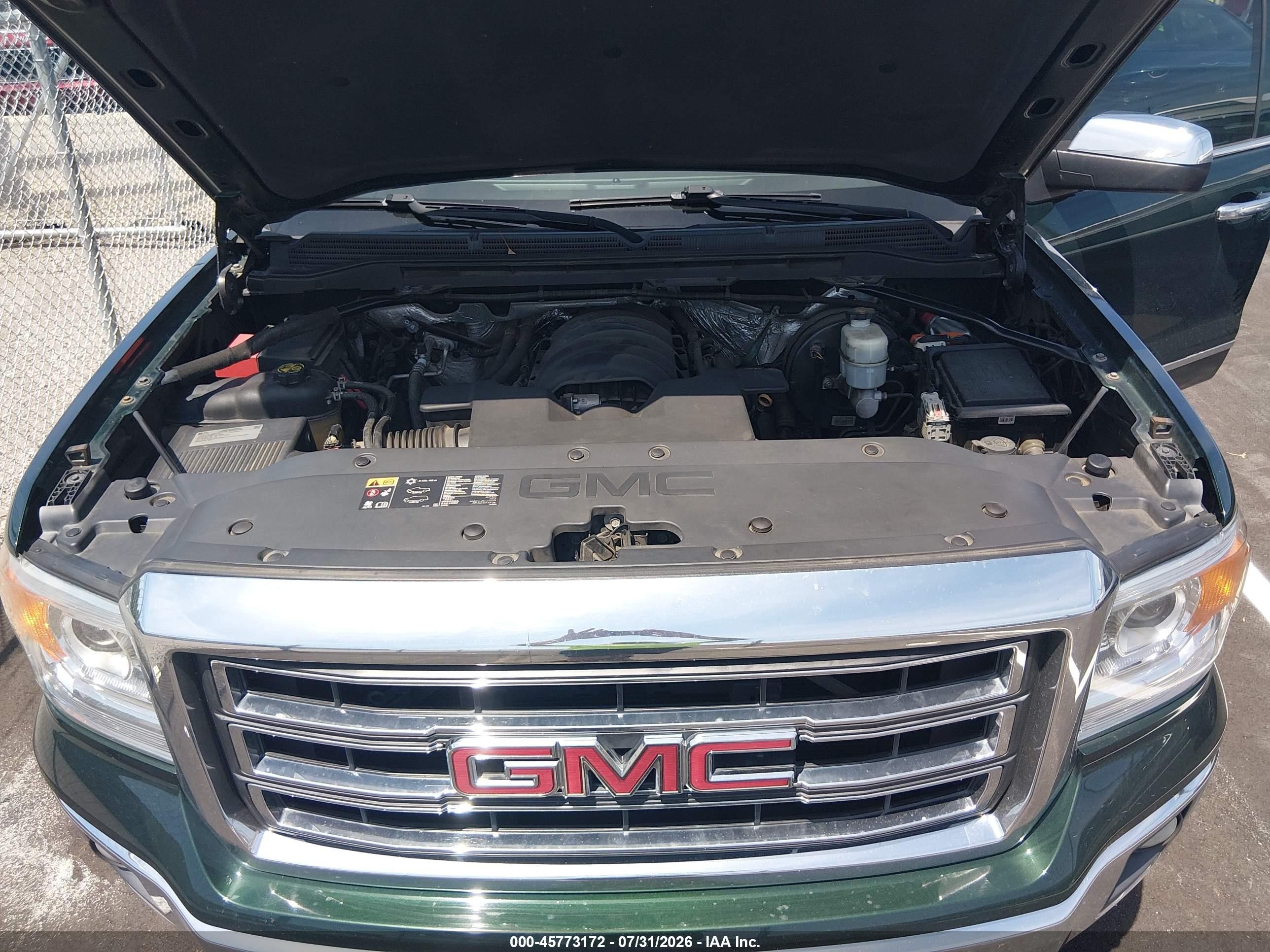 2015 Gmc Sierra 1500 Sle Green vin: 3GTU2UEC1FG394702