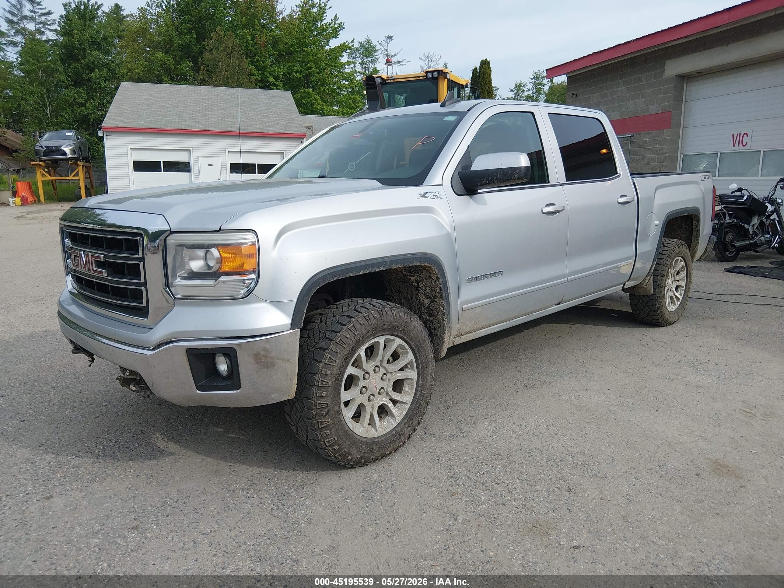 2015 Gmc Sierra 1500 Sle Silver vin: 3GTU2UEC1FG420084