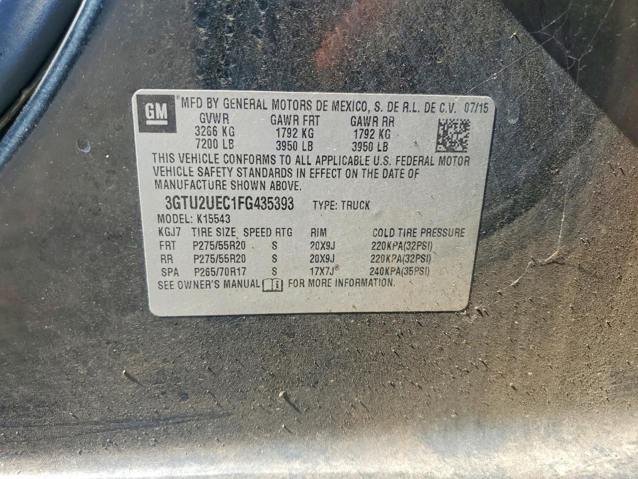 2015 Gmc Sierra K1500 Sle Black vin: 3GTU2UEC1FG435393
