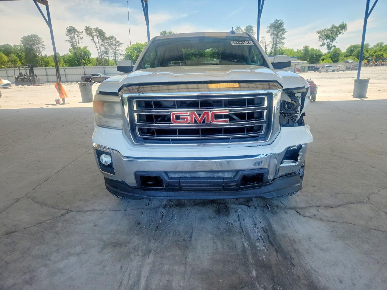 2015 Gmc Sierra K1500 Sle White vin: 3GTU2UEC1FG471522