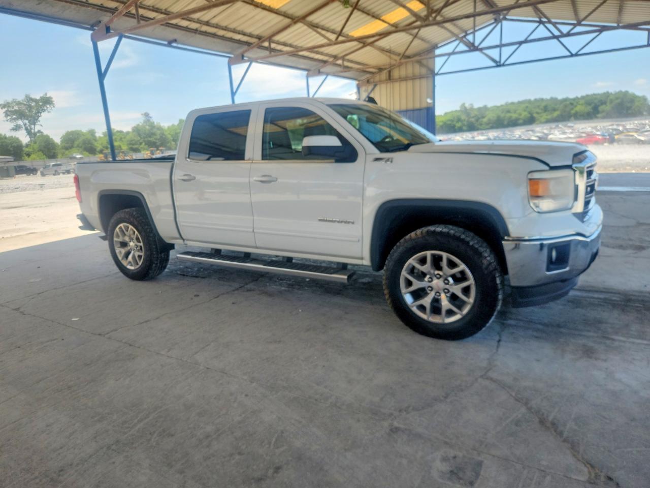 2015 Gmc Sierra K1500 Sle White vin: 3GTU2UEC1FG471522
