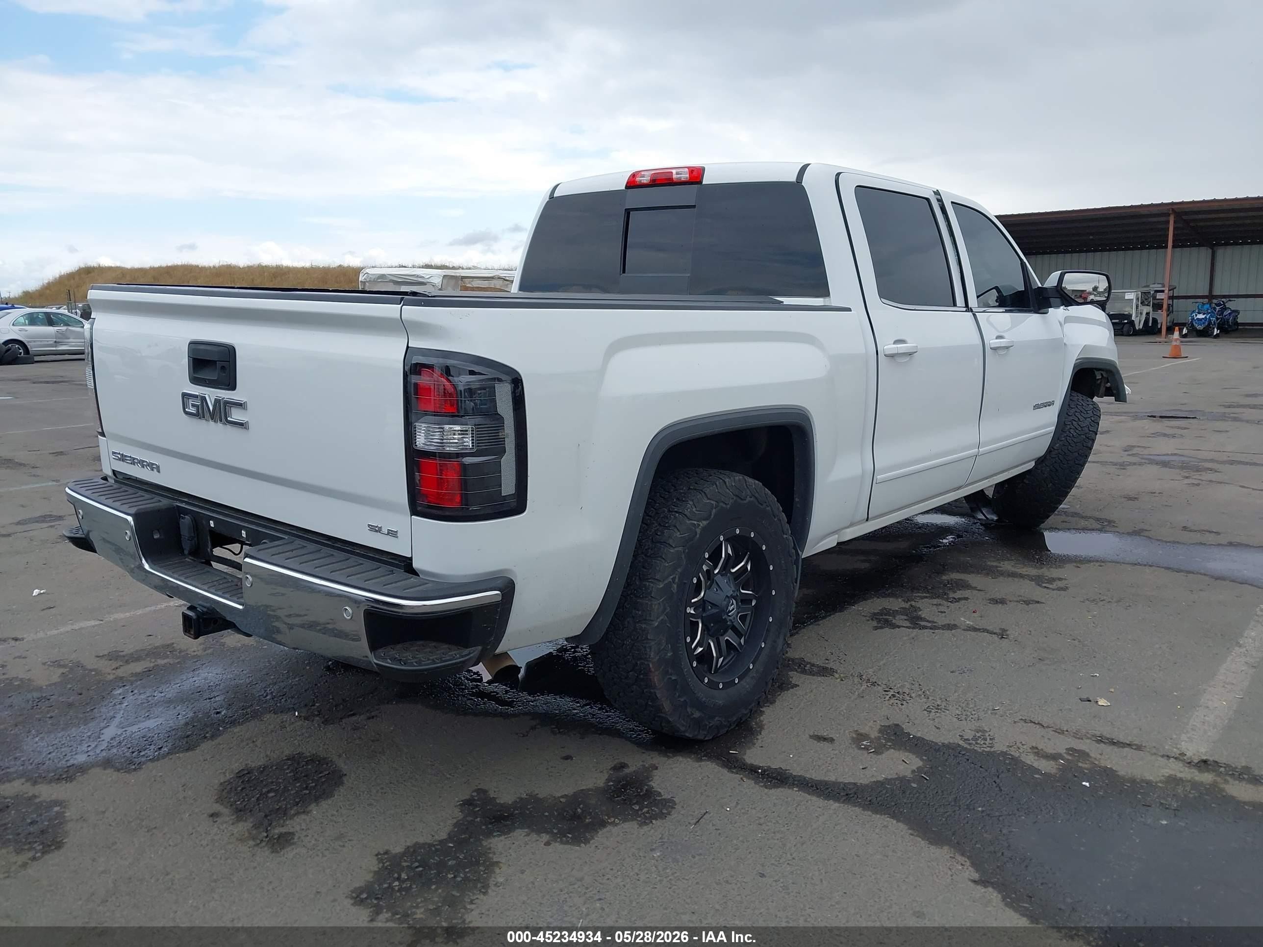 2015 Gmc Sierra 1500 Sle Белый vin: 3GTU2UEC1FG524705