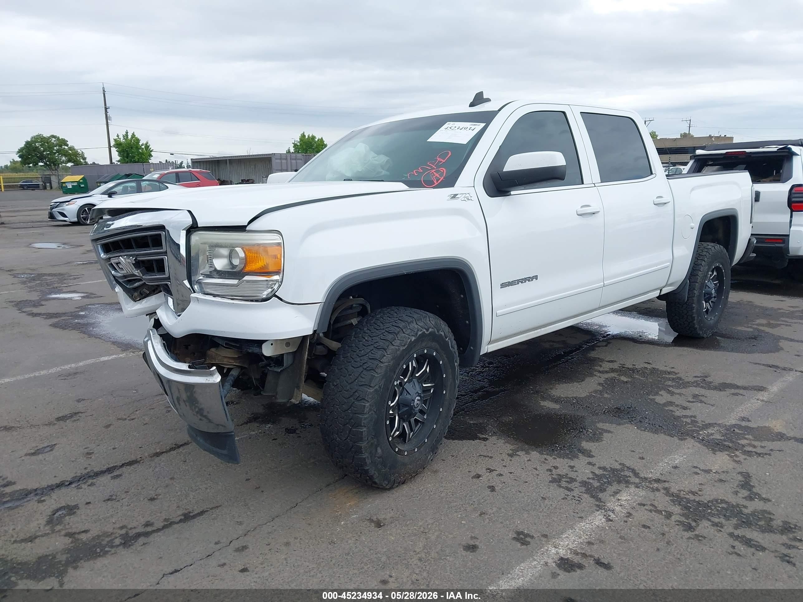 2015 Gmc Sierra 1500 Sle Белый vin: 3GTU2UEC1FG524705