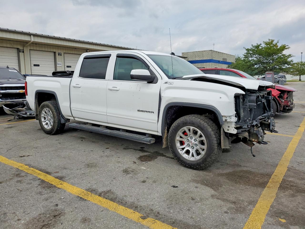 2014 Gmc Sierra K1500 Sle White vin: 3GTU2UEC2EG129690