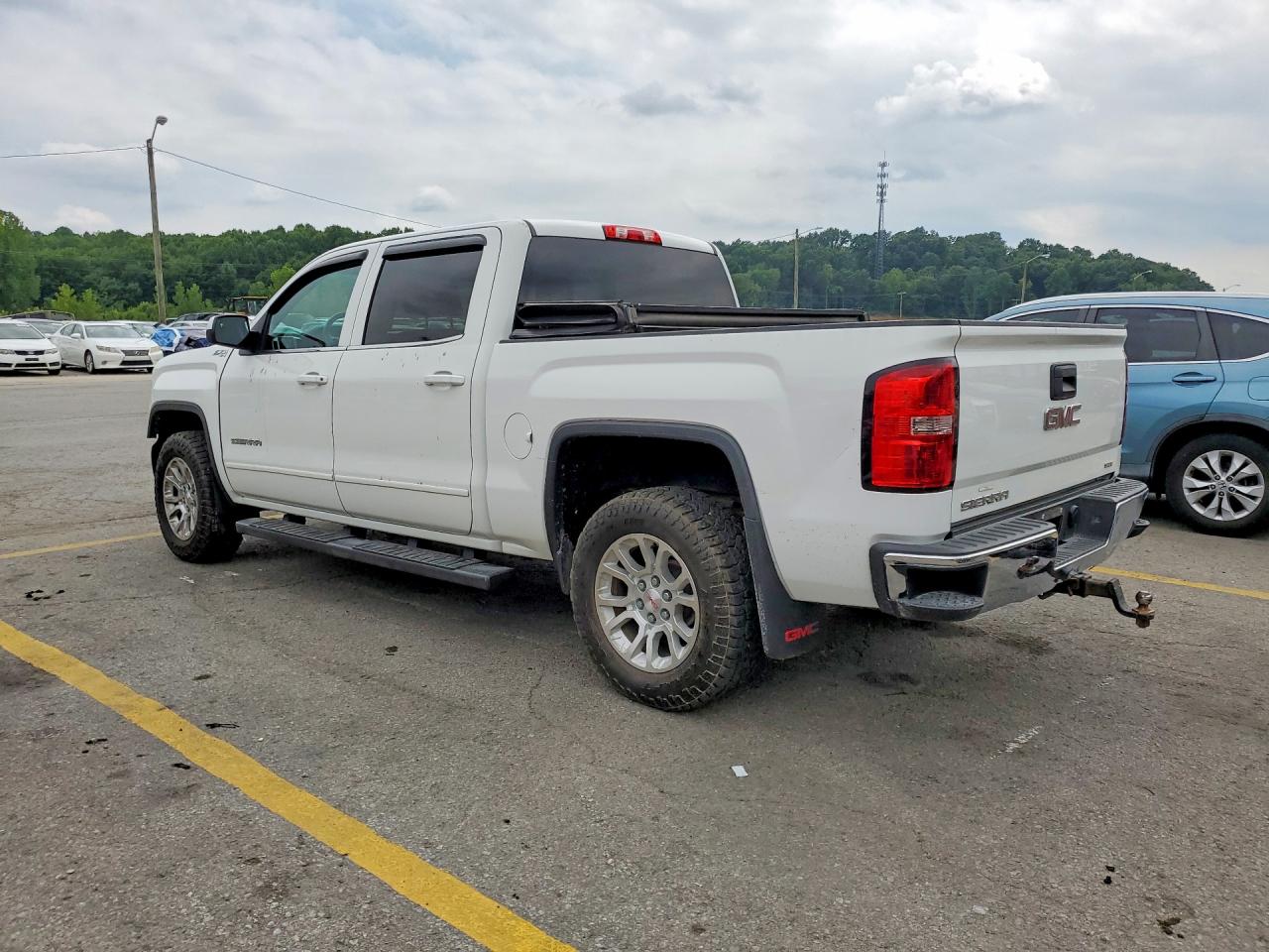 2014 Gmc Sierra K1500 Sle White vin: 3GTU2UEC2EG129690