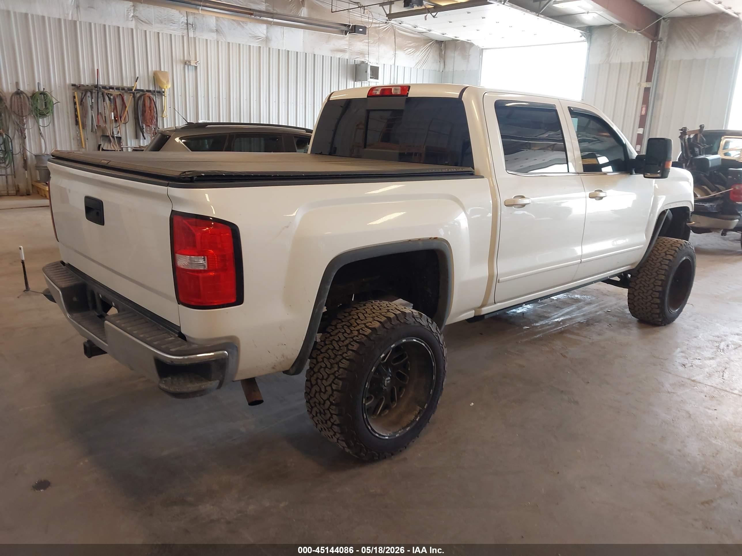 2014 Gmc Sierra 1500 Sle White vin: 3GTU2UEC2EG213203