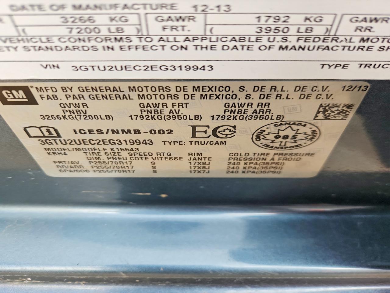 2014 Gmc Sierra K1500 Sle Синий vin: 3GTU2UEC2EG319943