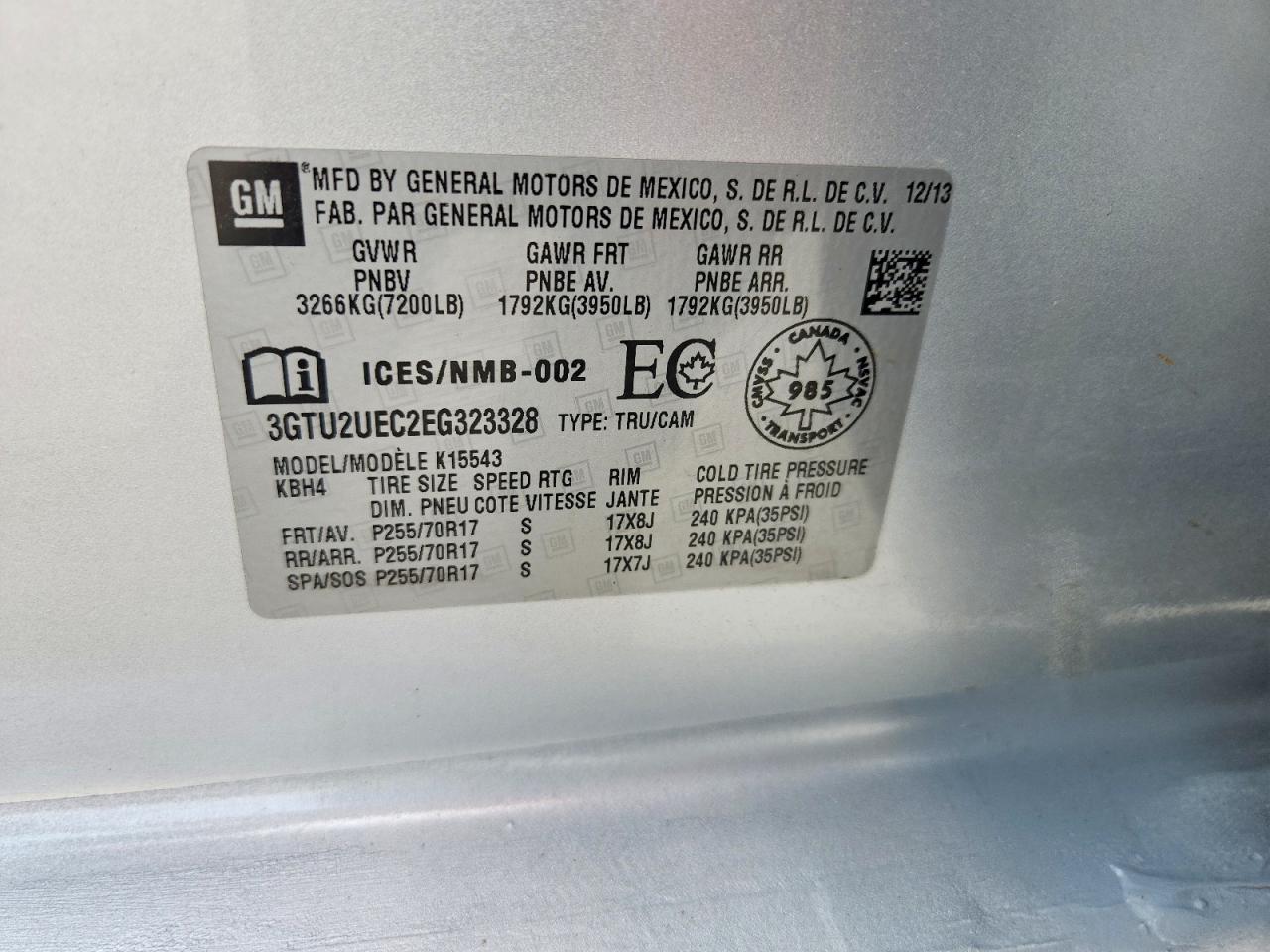 2014 Gmc Sierra K1500 Sle Серебряный vin: 3GTU2UEC2EG323328