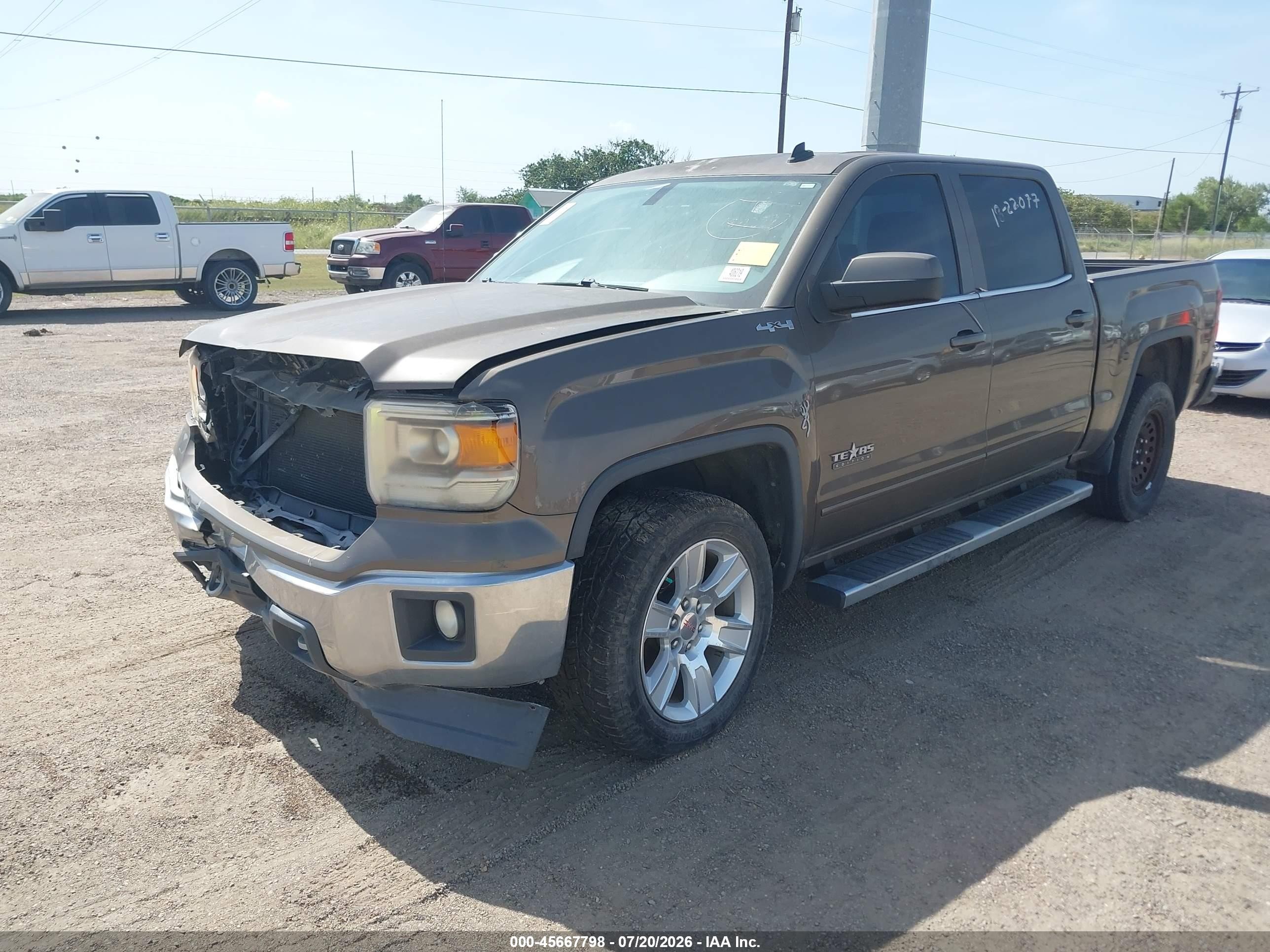 2014 Gmc Sierra 1500 Sle Brown vin: 3GTU2UEC2EG393735
