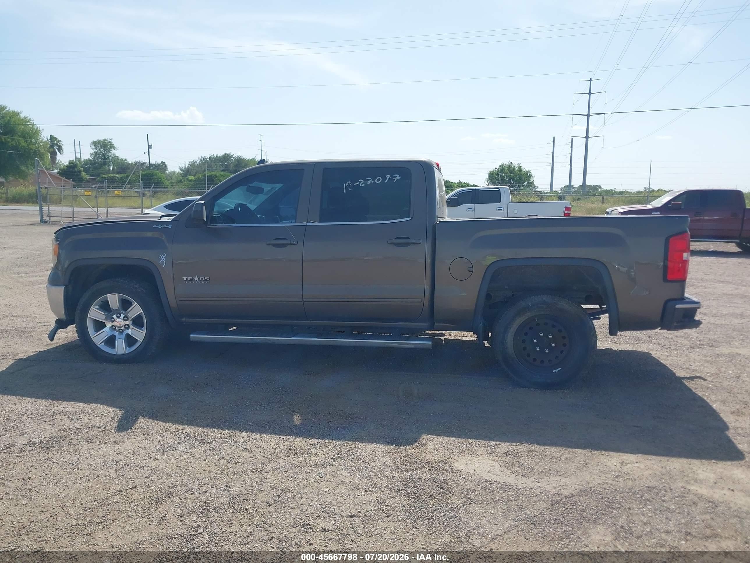 2014 Gmc Sierra 1500 Sle Brown vin: 3GTU2UEC2EG393735