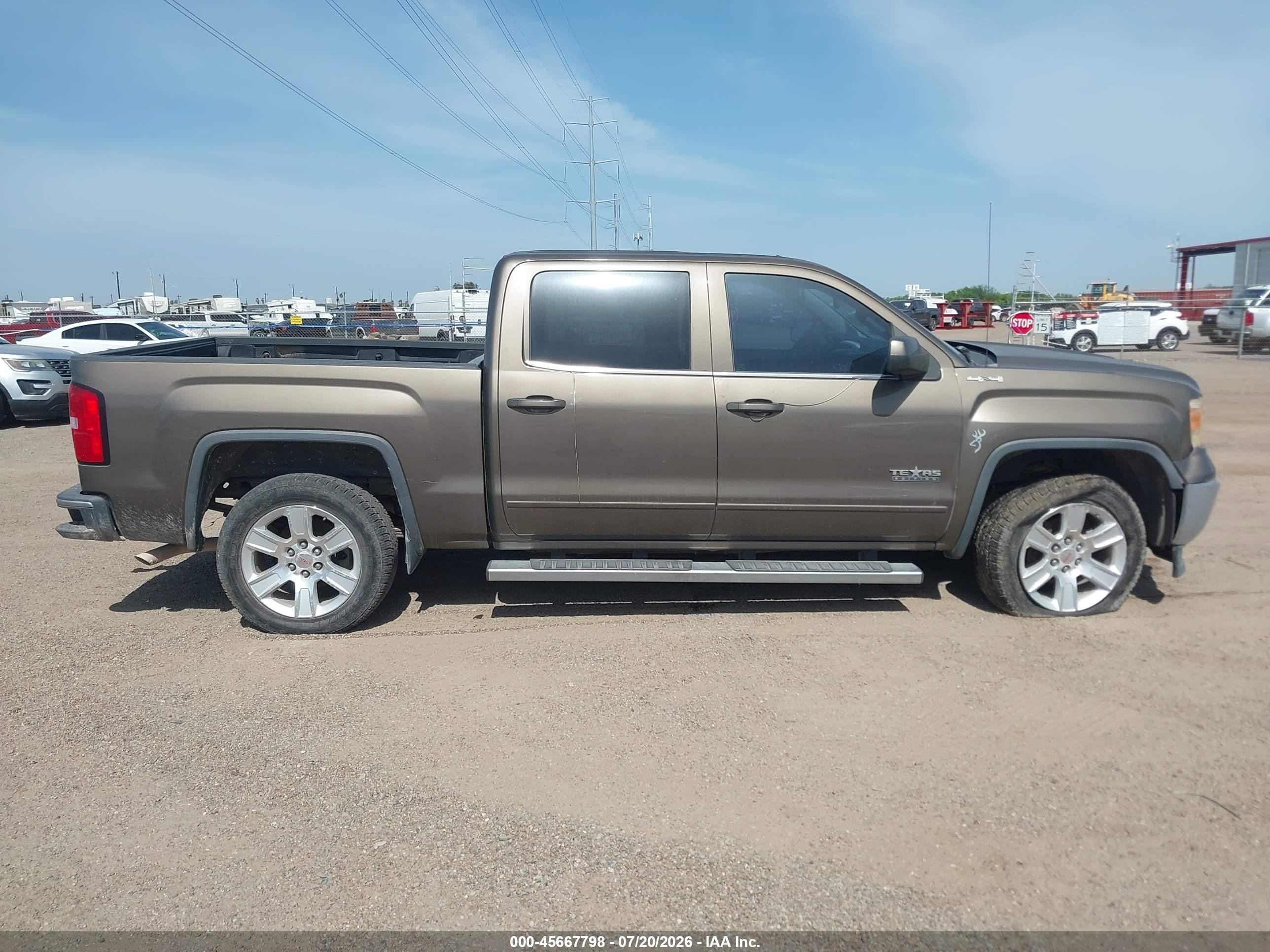 2014 Gmc Sierra 1500 Sle Brown vin: 3GTU2UEC2EG393735
