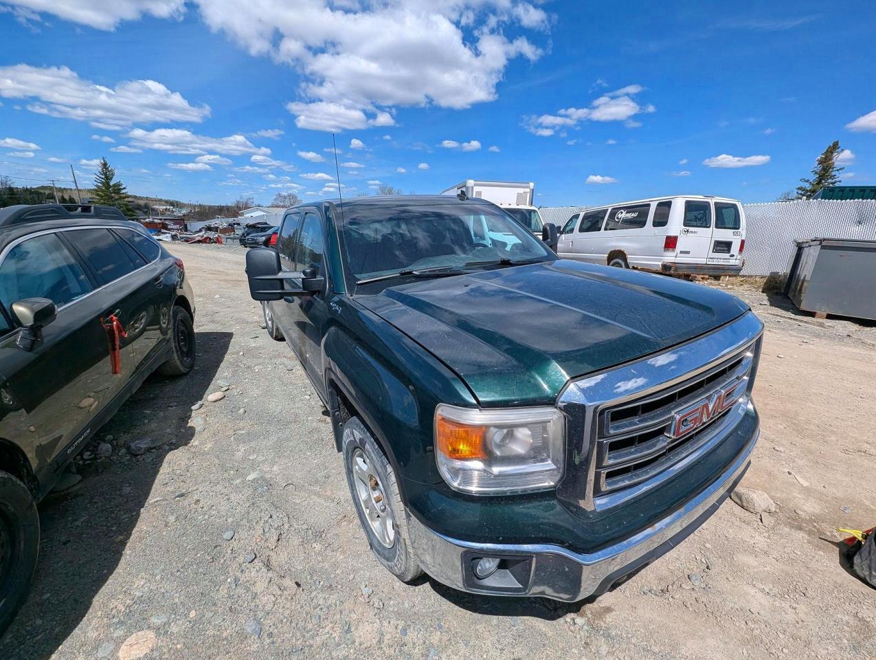 2014 Gmc Sierra K1500 Sle Green vin: 3GTU2UEC2EG554648