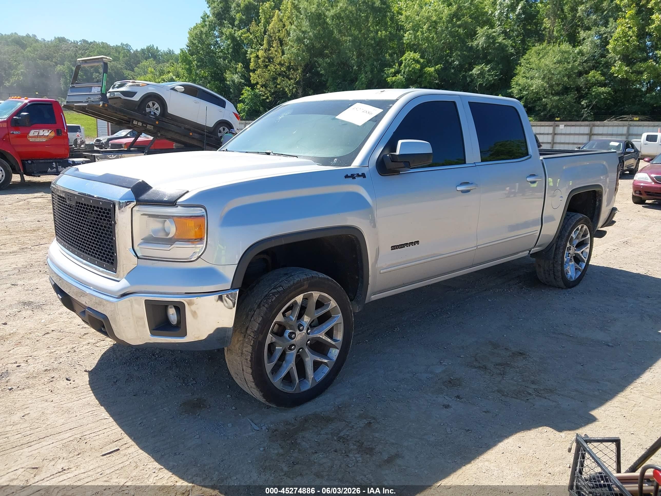 2015 Gmc Sierra 1500 Sle Silver vin: 3GTU2UEC2FG223585