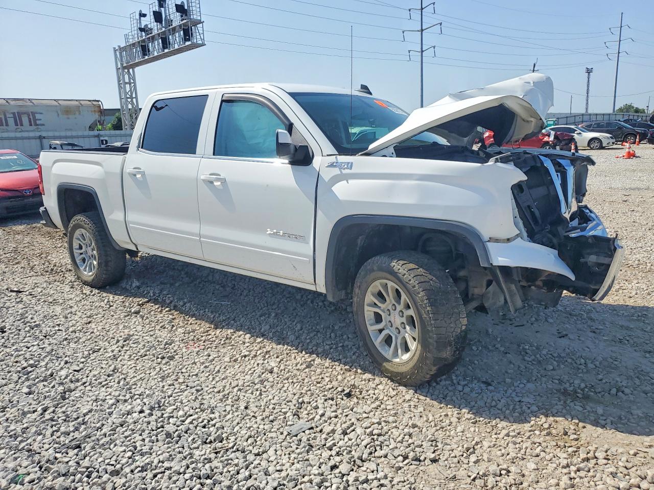 2015 Gmc Sierra K1500 Sle White vin: 3GTU2UEC2FG269563