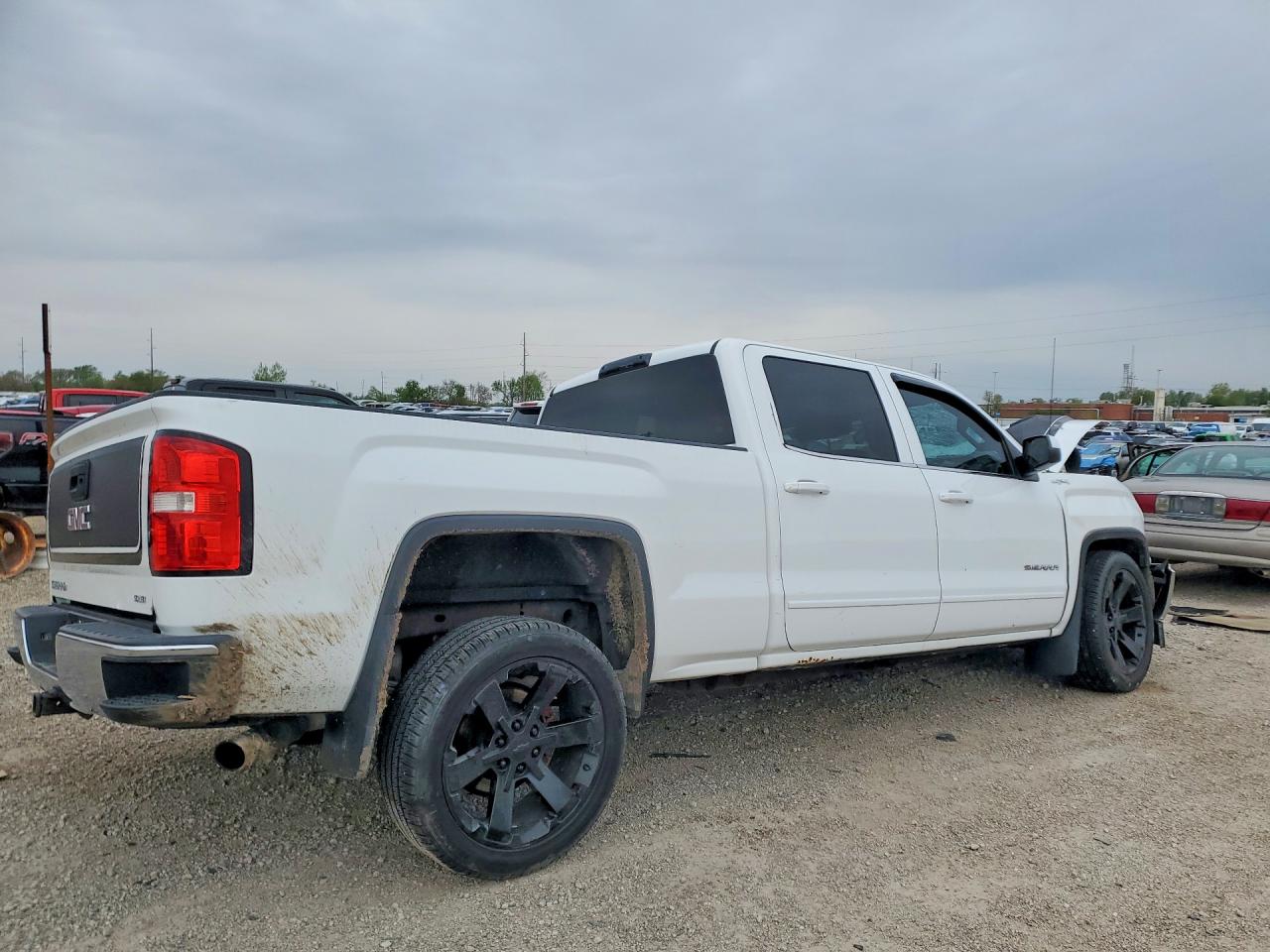 2015 Gmc Sierra K1500 Sle White vin: 3GTU2UEC2FG357481
