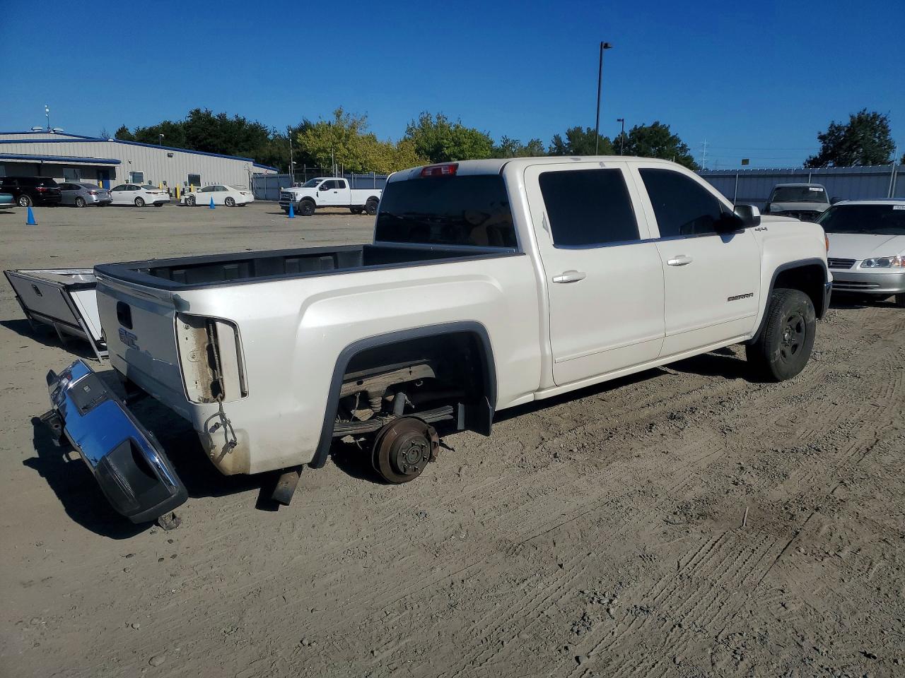 2014 Gmc Sierra K1500 Sle White vin: 3GTU2UEC3EG410834