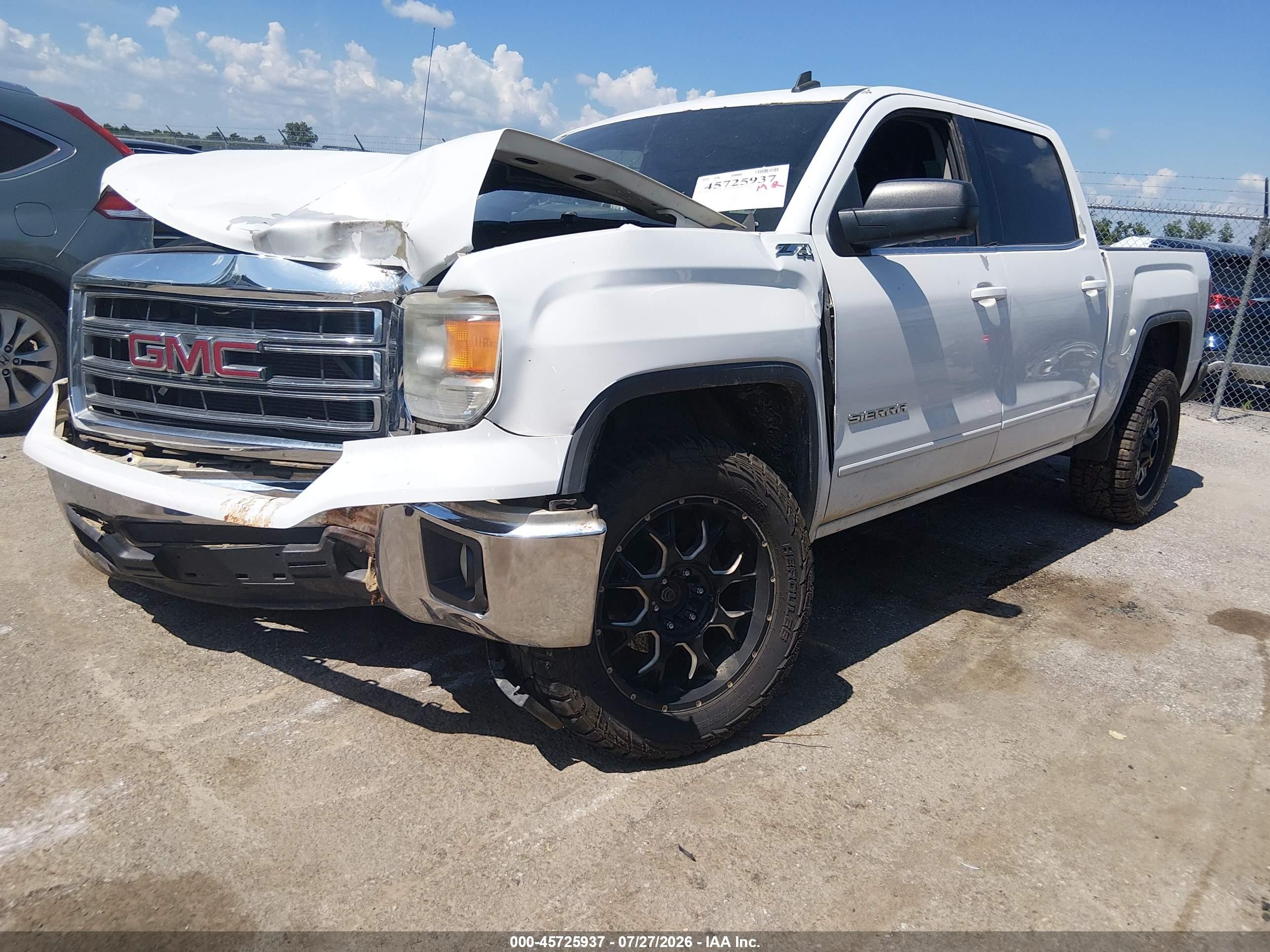 2014 Gmc Sierra 1500 Sle Белый vin: 3GTU2UEC3EG565514