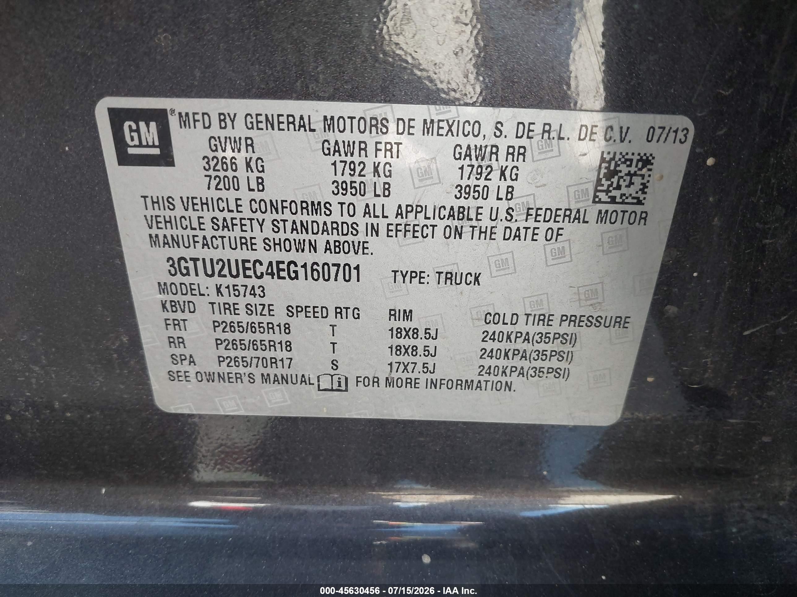 2014 Gmc Sierra 1500 Sle Gray vin: 3GTU2UEC4EG160701