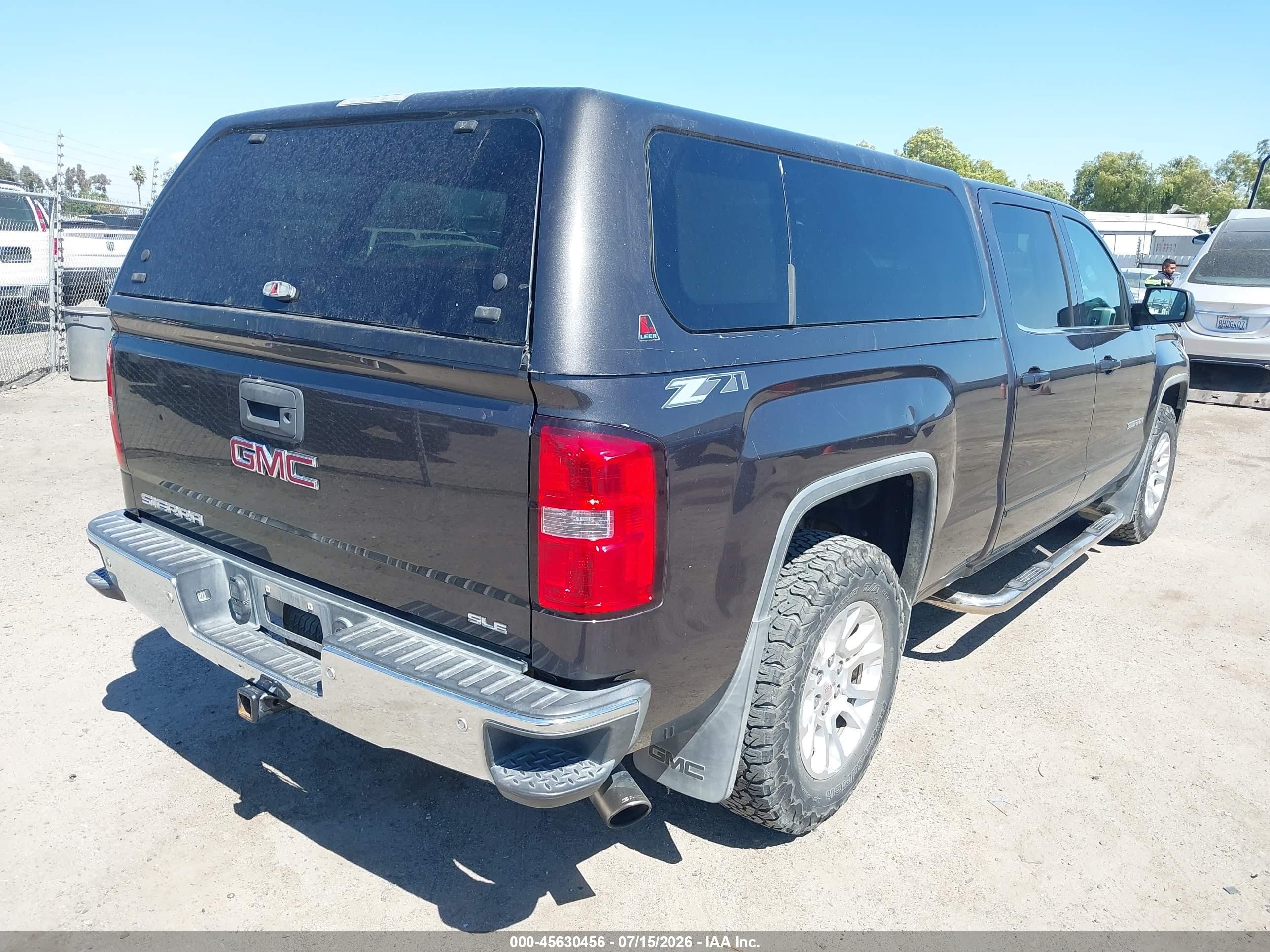 2014 Gmc Sierra 1500 Sle Gray vin: 3GTU2UEC4EG160701