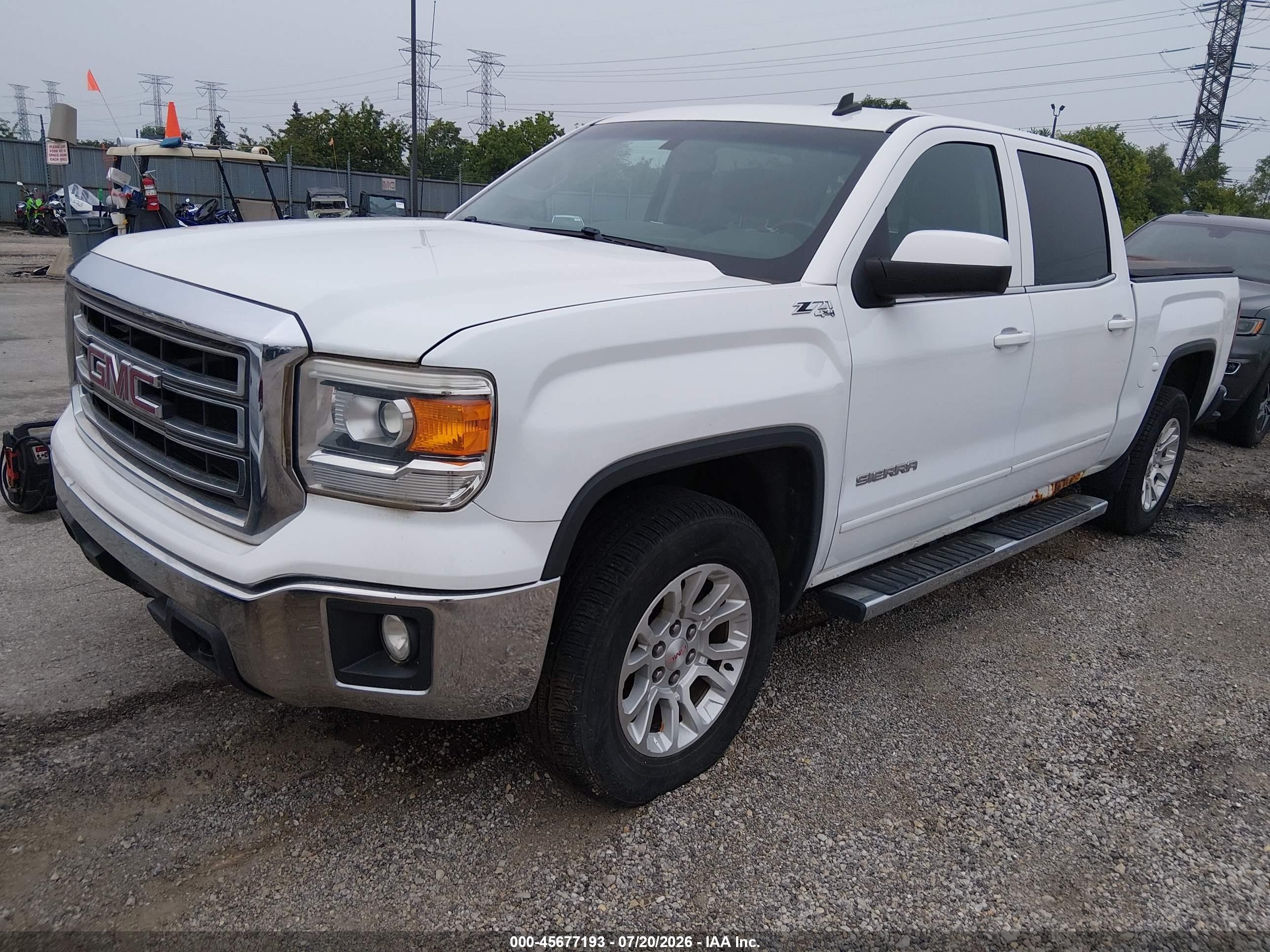 2014 Gmc Sierra 1500 Sle White vin: 3GTU2UEC4EG219147